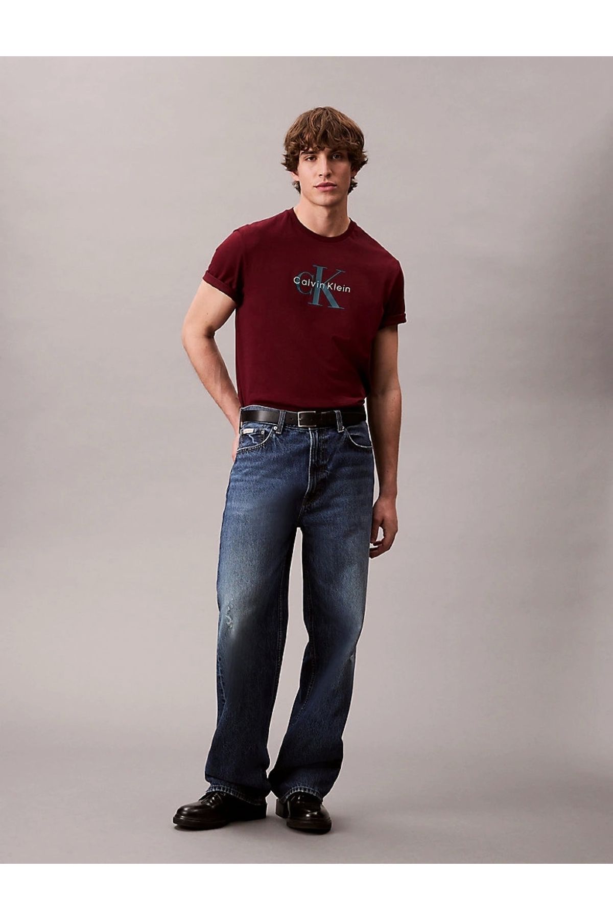 Calvin Klein Jeans SS Hero Monologo Tee 20s Erkek Kırmızı T-shirt LV04RB862G-VLP