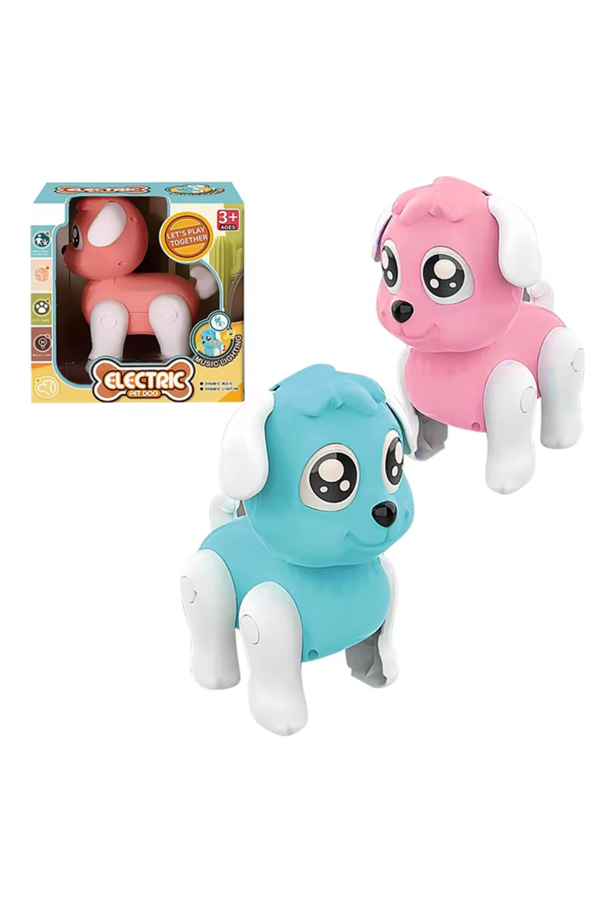 Boratila Toys Pilli Işıklı Müzikli Yürüyen Tatlı Köpek PEMBE fotoğrafı 3 (önizleme)
