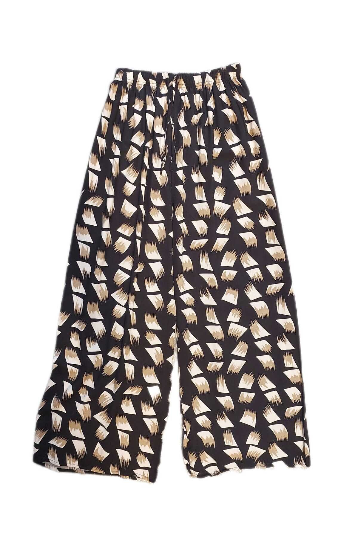 NiLi KADIN ETNİK DESENLİ BOL KESİM YAZLIK PANTALON