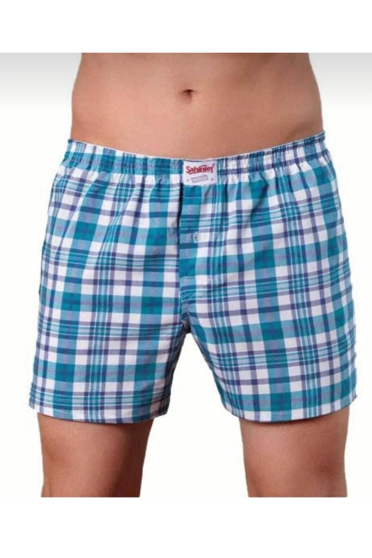Şahinler *****ŞAHİNLER '6lı Paket Erkek Poplin Boxer Short Desenli