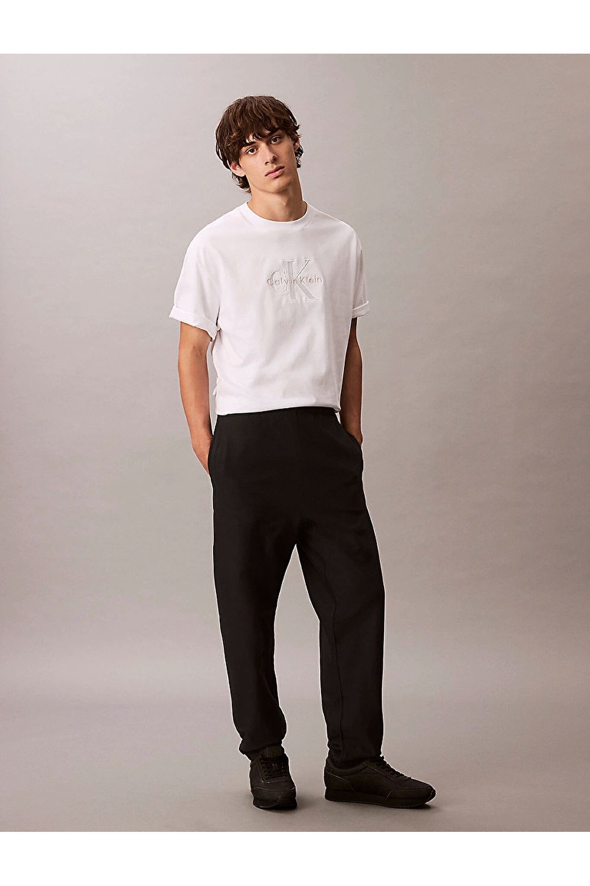 Calvin Klein Jeans Premıum Terry Monogram Jogger Erkek Siyah Eşofman Altı Lv04rc279g-ub1