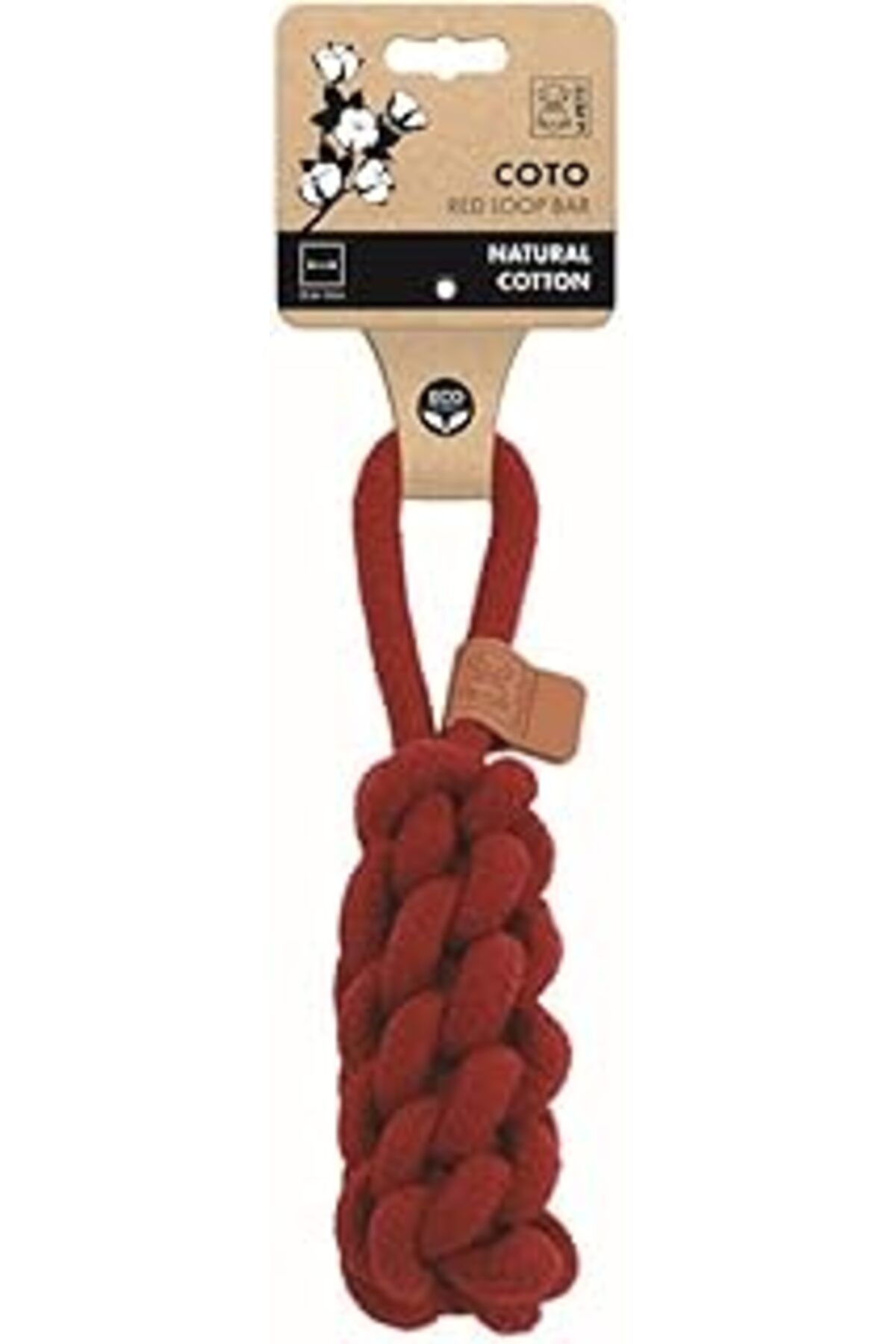 Mu Art Ahşap M-Pets Coto Kırmızı Loop Bar 22Cm Örgü Oyuncak