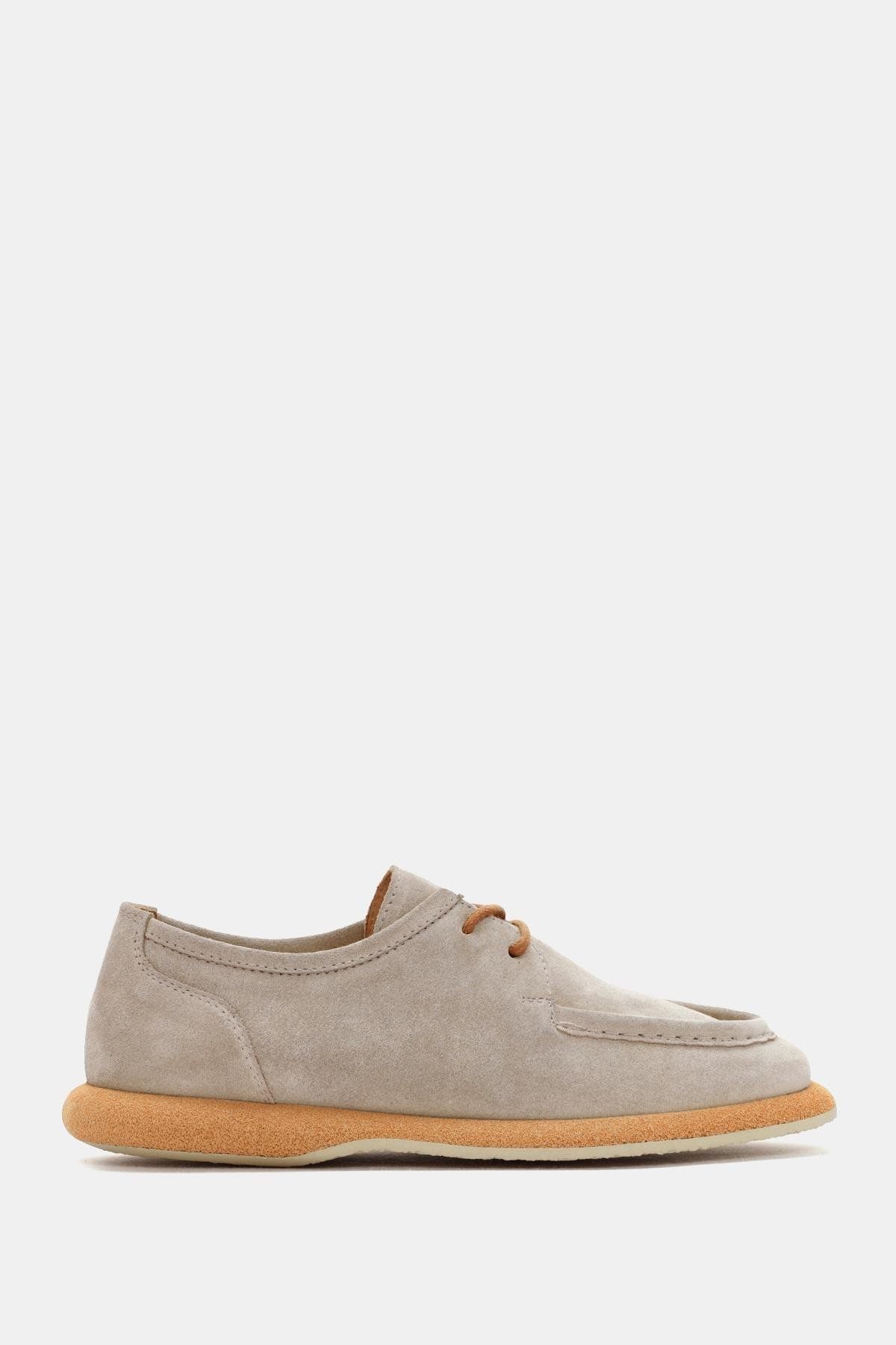 Bestyle Vinetta Kadın Bej Gerçek Süet Deri Casual Sneaker