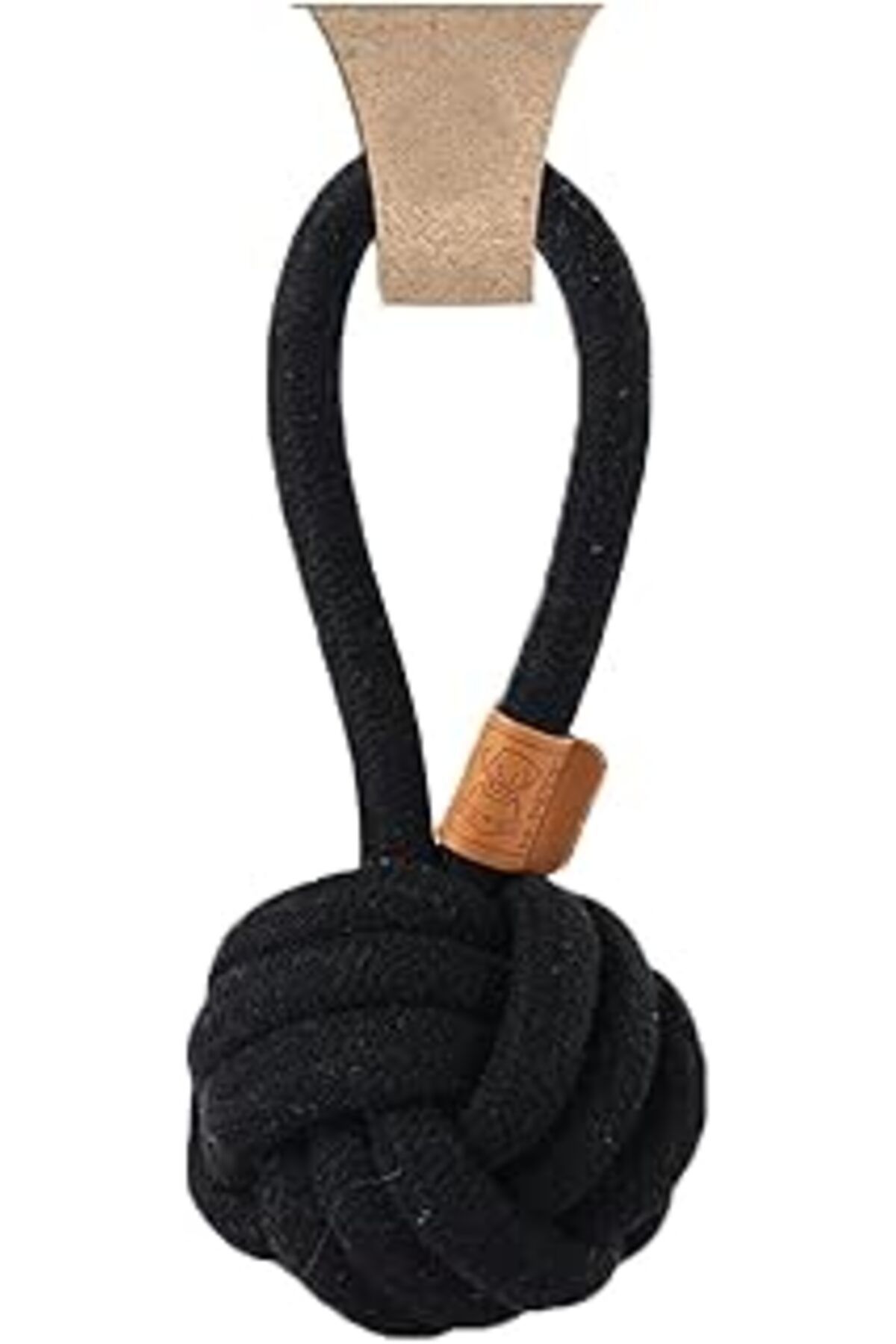 ASİTAN M-pets Coto Siyah Loop Ball 8 Cm Çekmeli Örgü Top Oyuncak