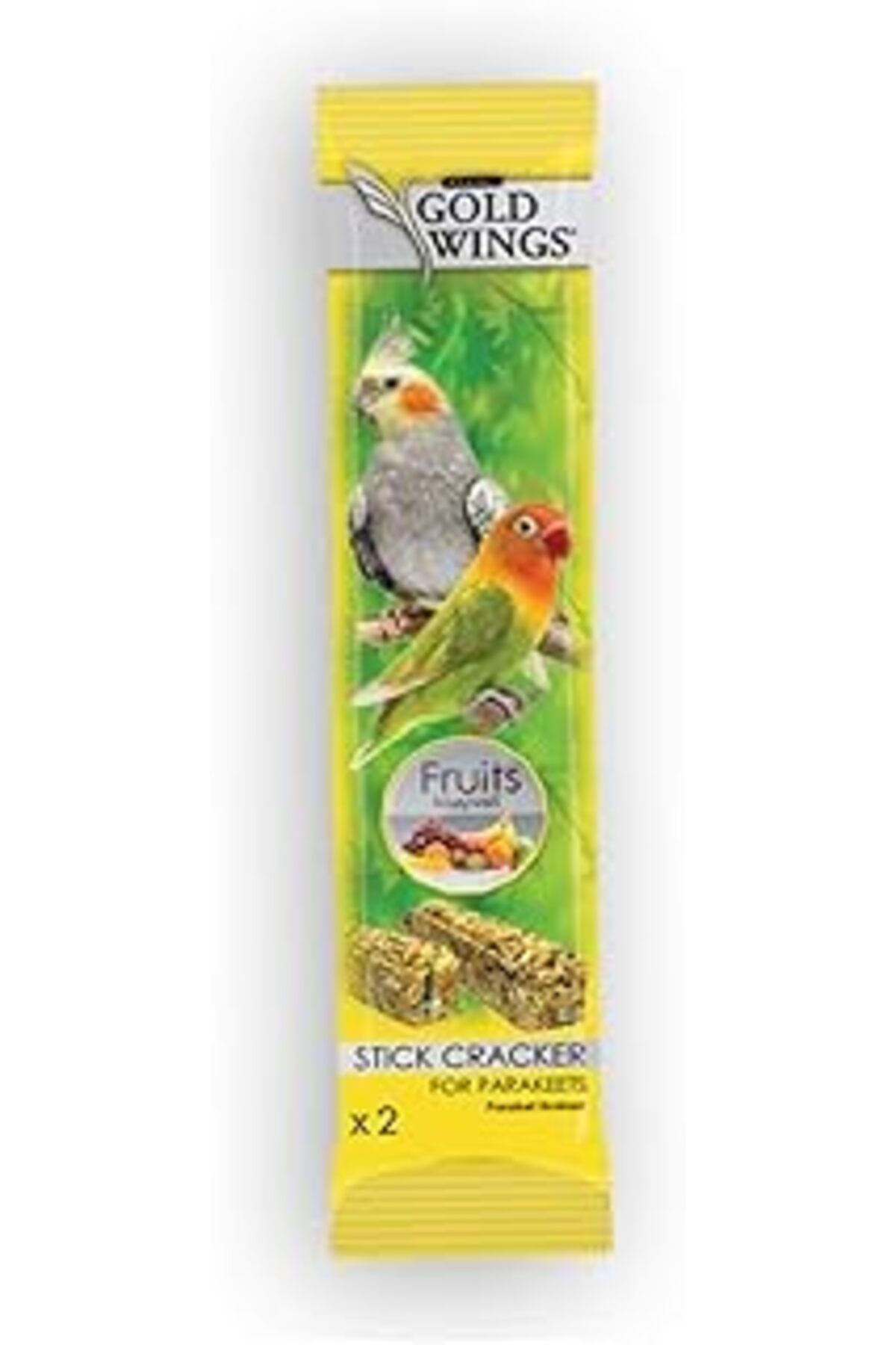 Mu Art Ahşap Gold Wings Classic Meyveli Paraket Krakeri, 2'Li