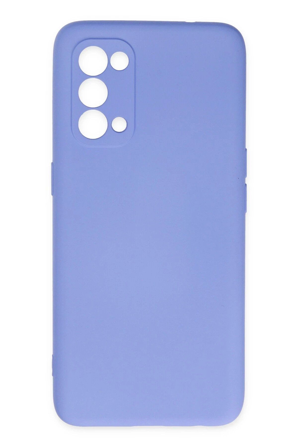 Toptan Bulurum Oppo Reno 5 Kılıf Nano içi Kadife Silikon - Lila