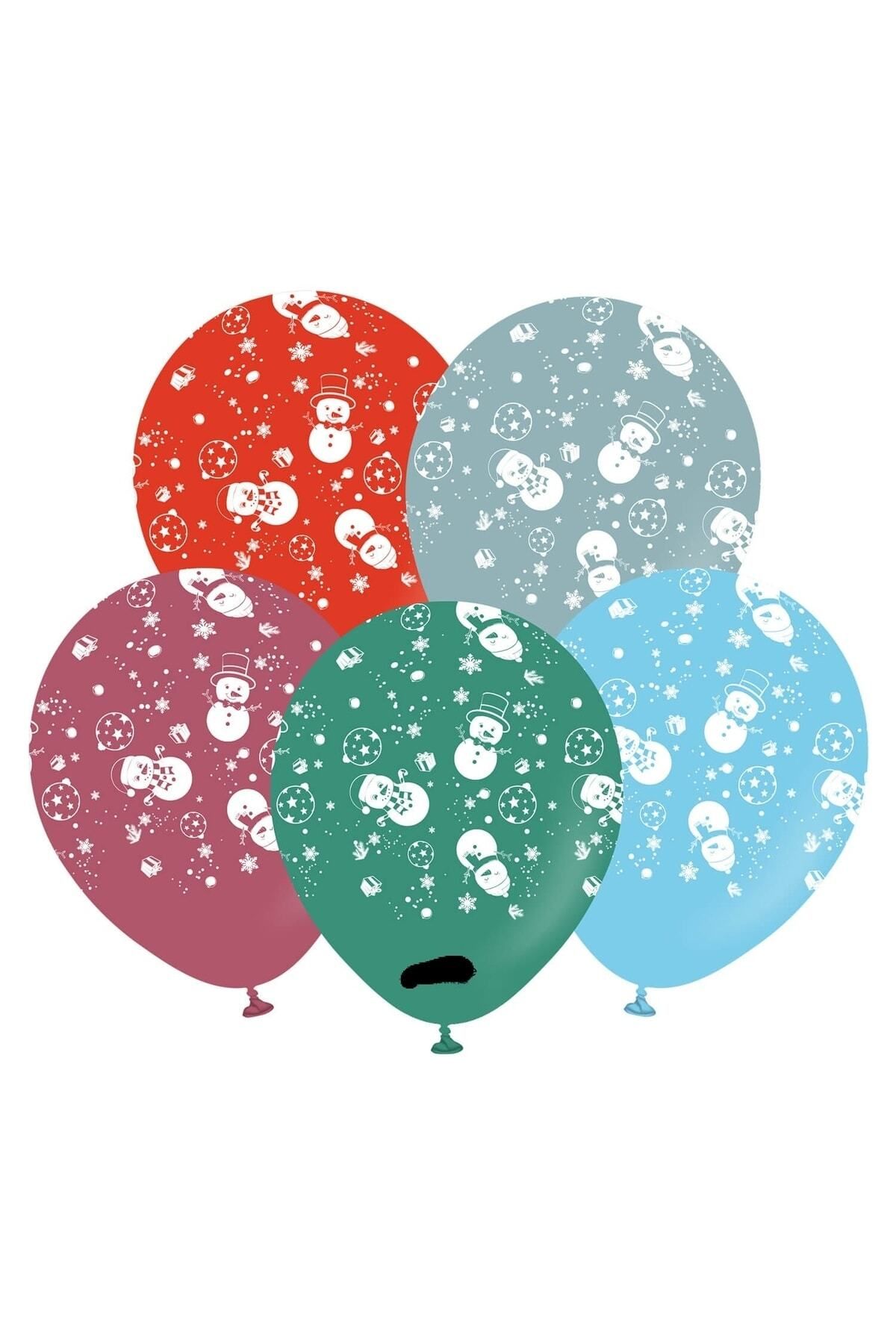 Baloncum Yeni Yıl Temalı Balon New Year Snowman 10'lu