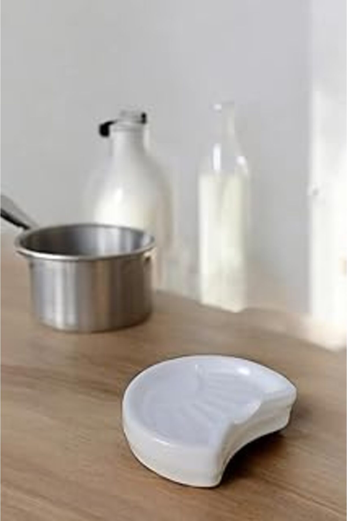 Mu Art Ahşap Digithome Milk Saver Porselen Süt Taşı Büyük Krem Tl4006481 C320-225