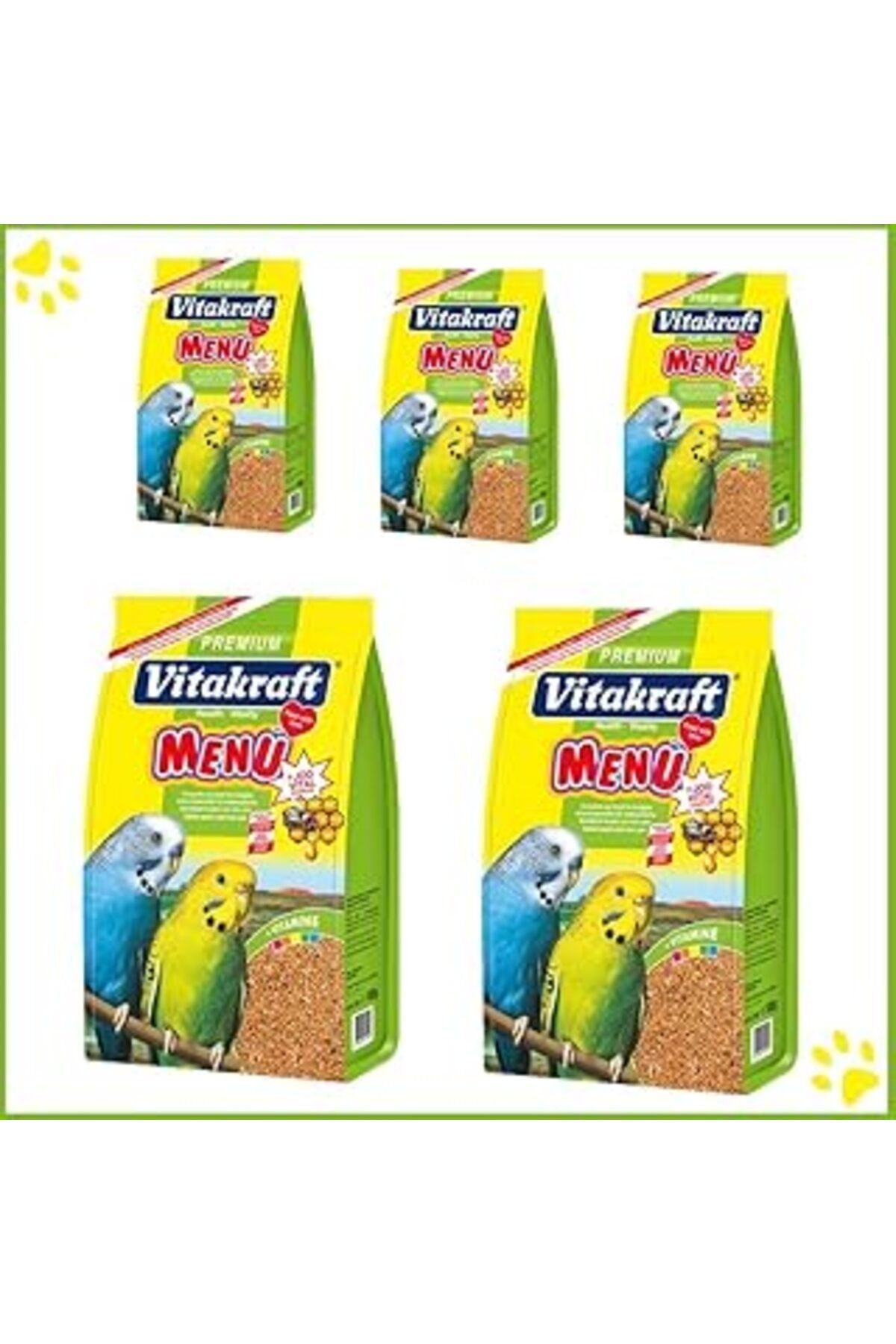 Mu Art Ahşap Vitakraft Menu Muhabbet Yemi Paket 1000Gr X 5 Adet