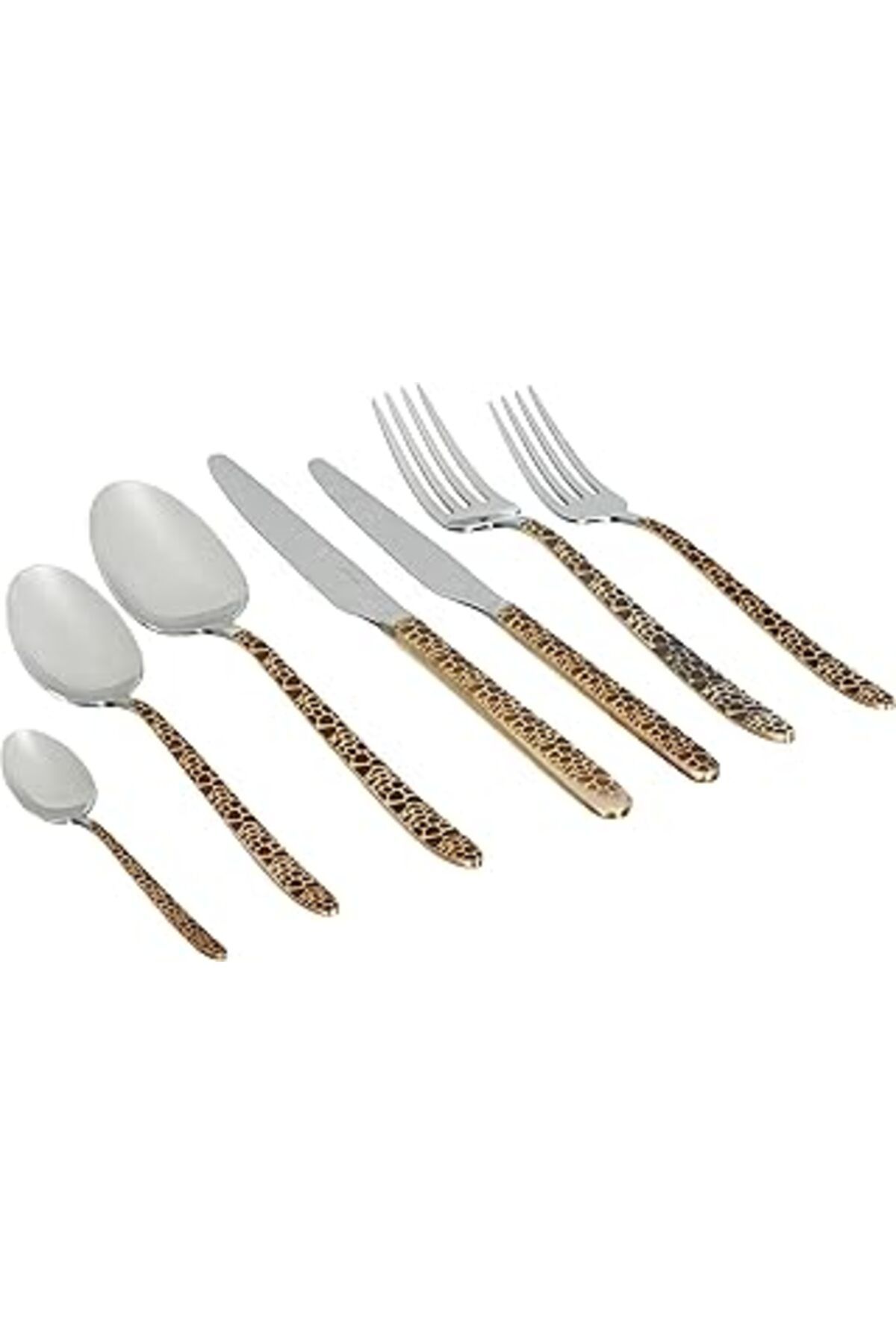 ASİTAN Jumbo 9400 Safari Black Gold 12 Kişilik 84 Parça Çatal Kaşık Bıçak Seti