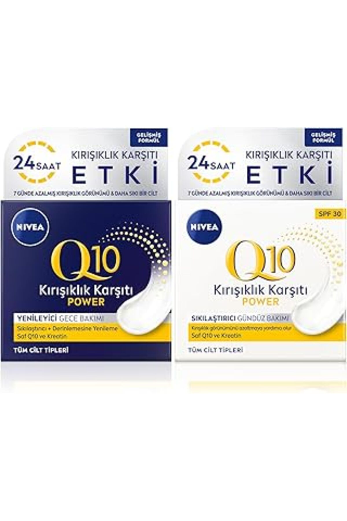 ASİTAN Q10 Power Spf30 Kırışıklık Karşıtı Gündüz Kremi 50 Ml + Q10 Power Kırışık Karşıtı Gece Yüz Bakım Kr