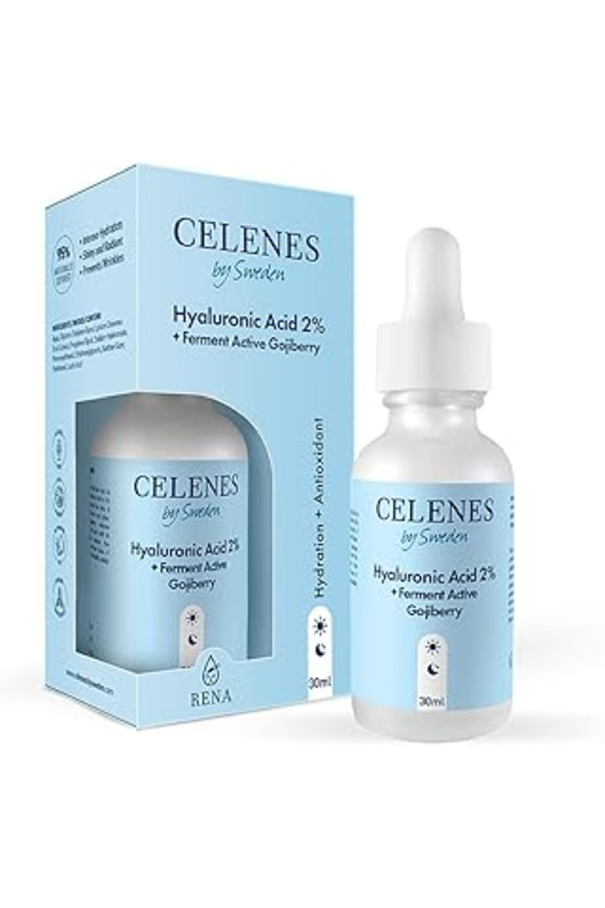 ASİTAN Celenes Hyaluronic Acid 2% + Ferment Active Gojiberry Yüz Serumu