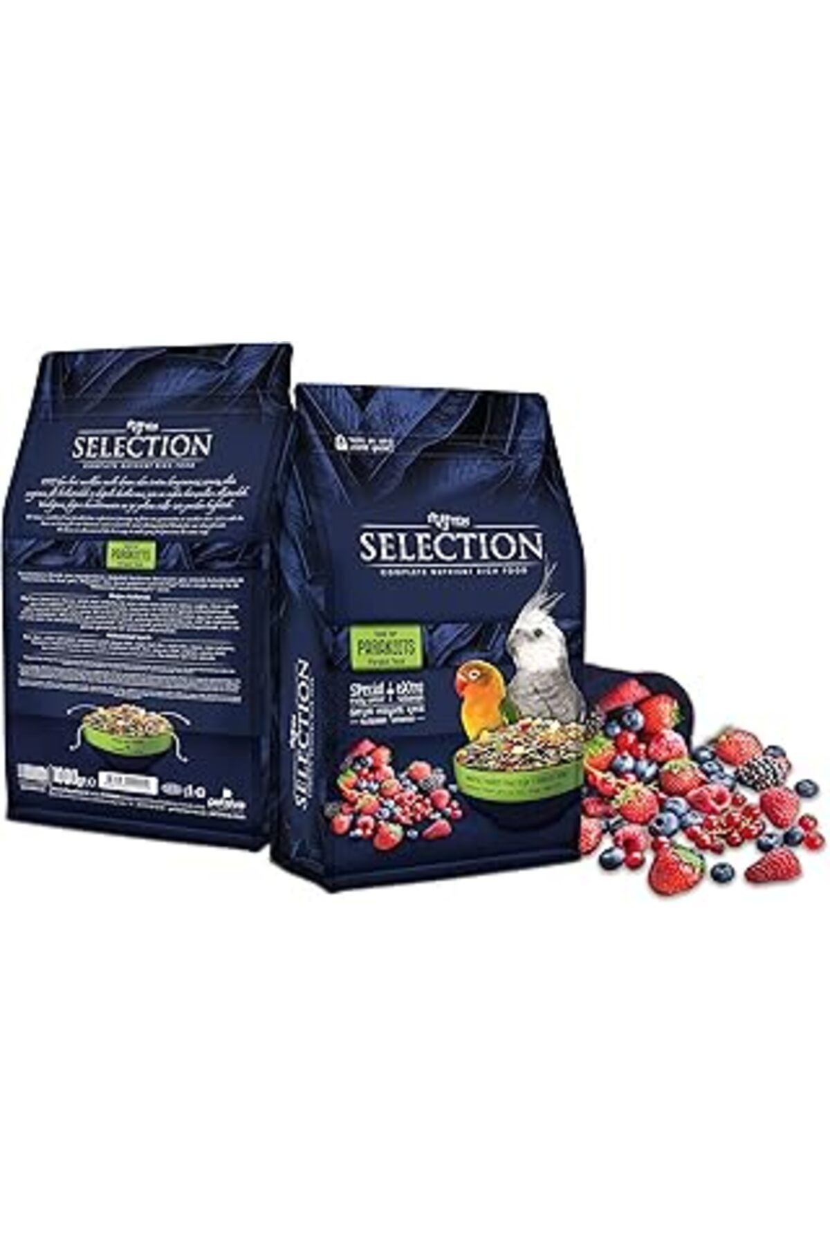 Mu Art Ahşap Myyem Selection 10 Çeşit Gerçek Meyve Parçalı Paraket Yemi 1Kg