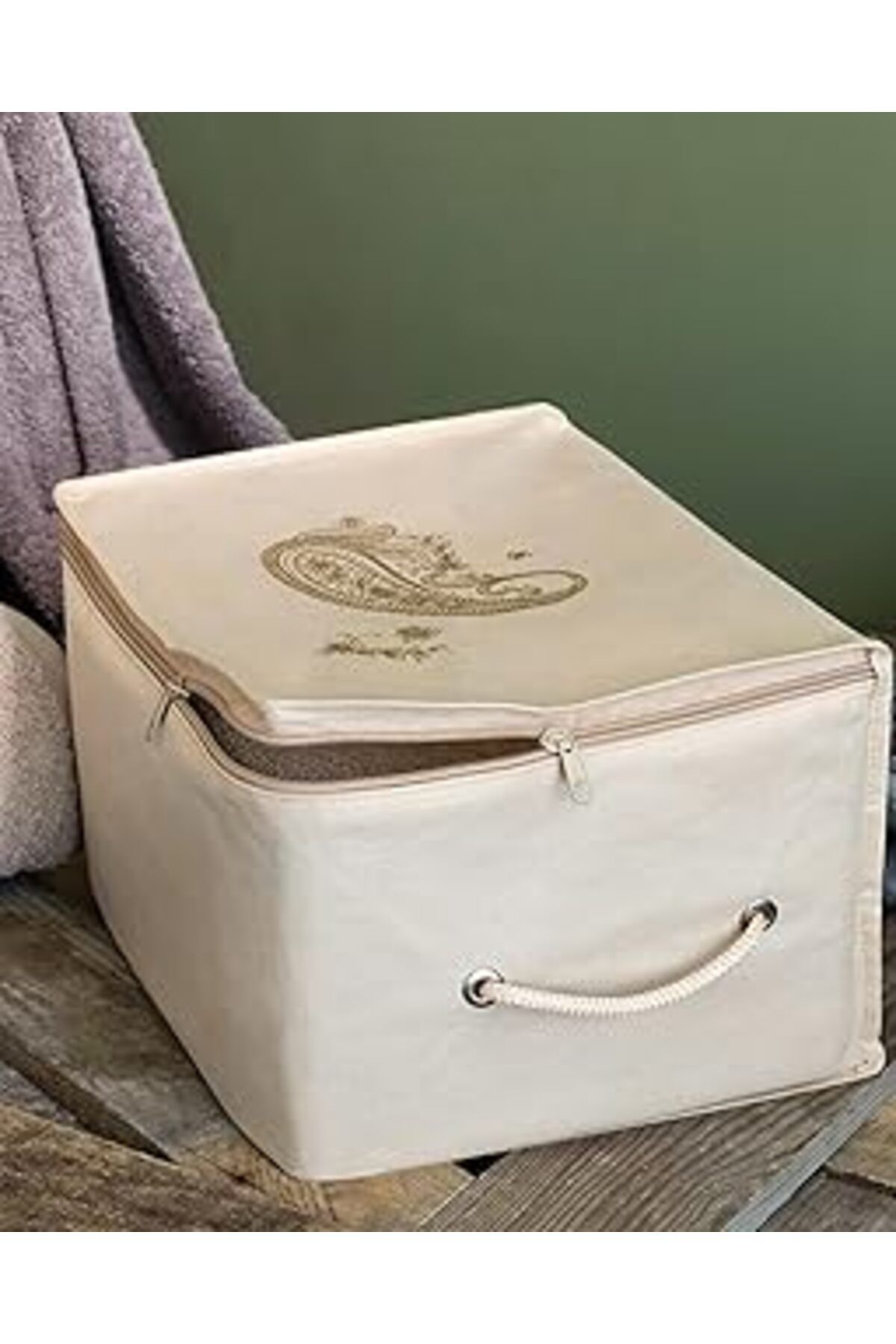 Qedii English Home Paisley Hurç 30x22x18 Cm Bej