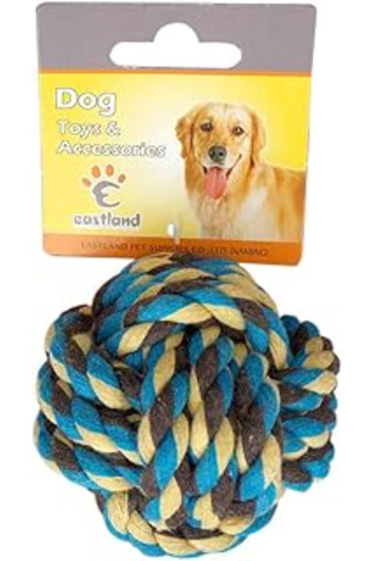 ASİTAN Köpek Oyuncağı, İpten Top, 7.5 Cm