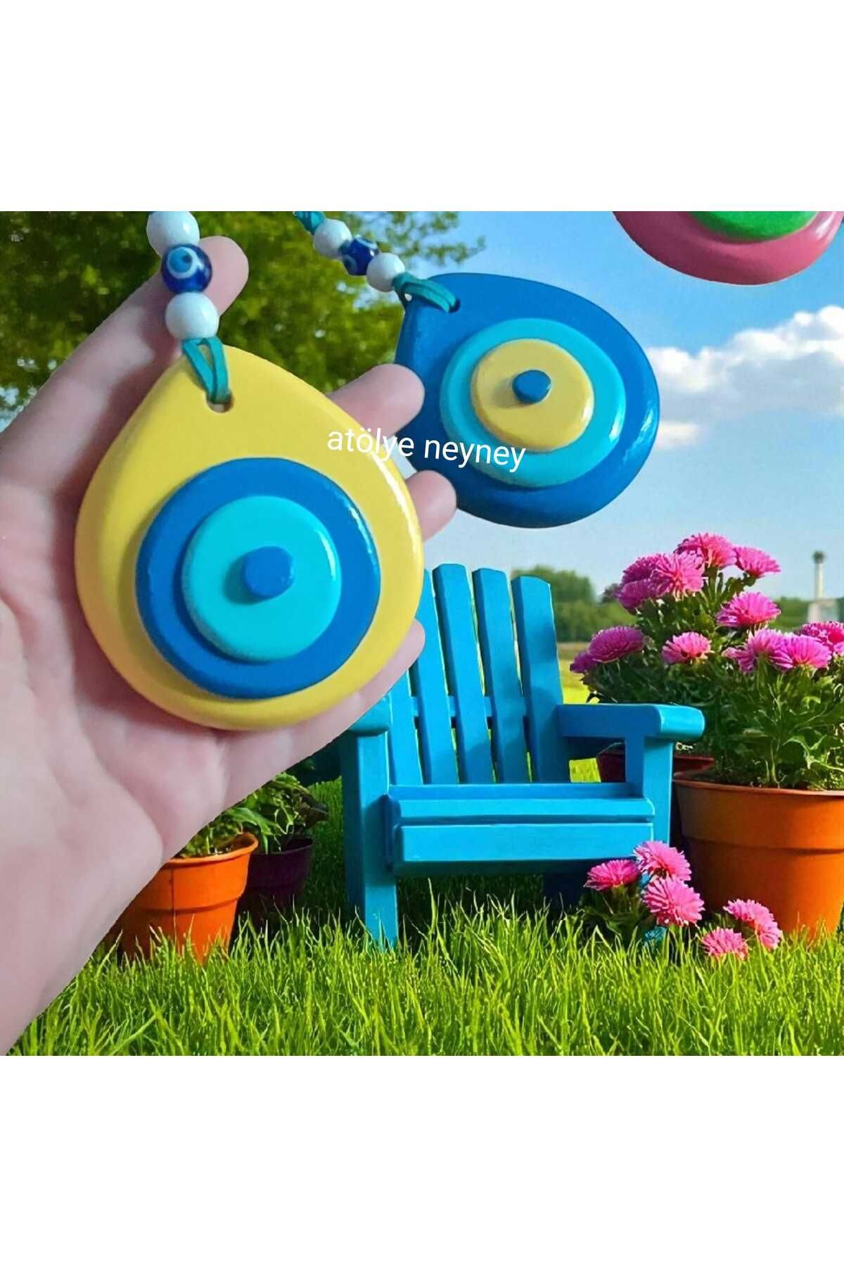 OEM nazar boncuğu 3lü set bahçebalko n duvar süsü