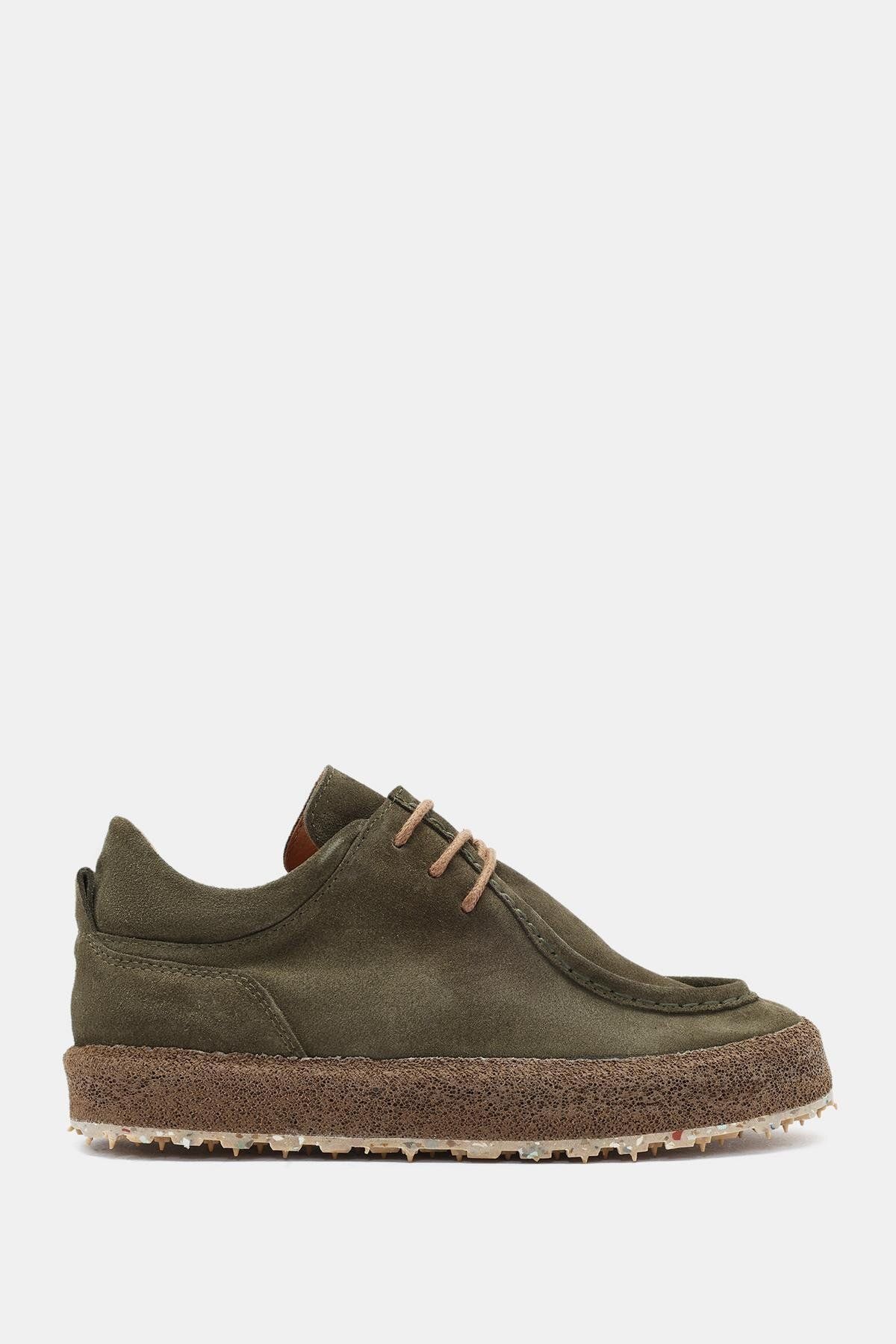 Bestyle Paris Kadın Haki Gerçek Süet Deri Sneaker