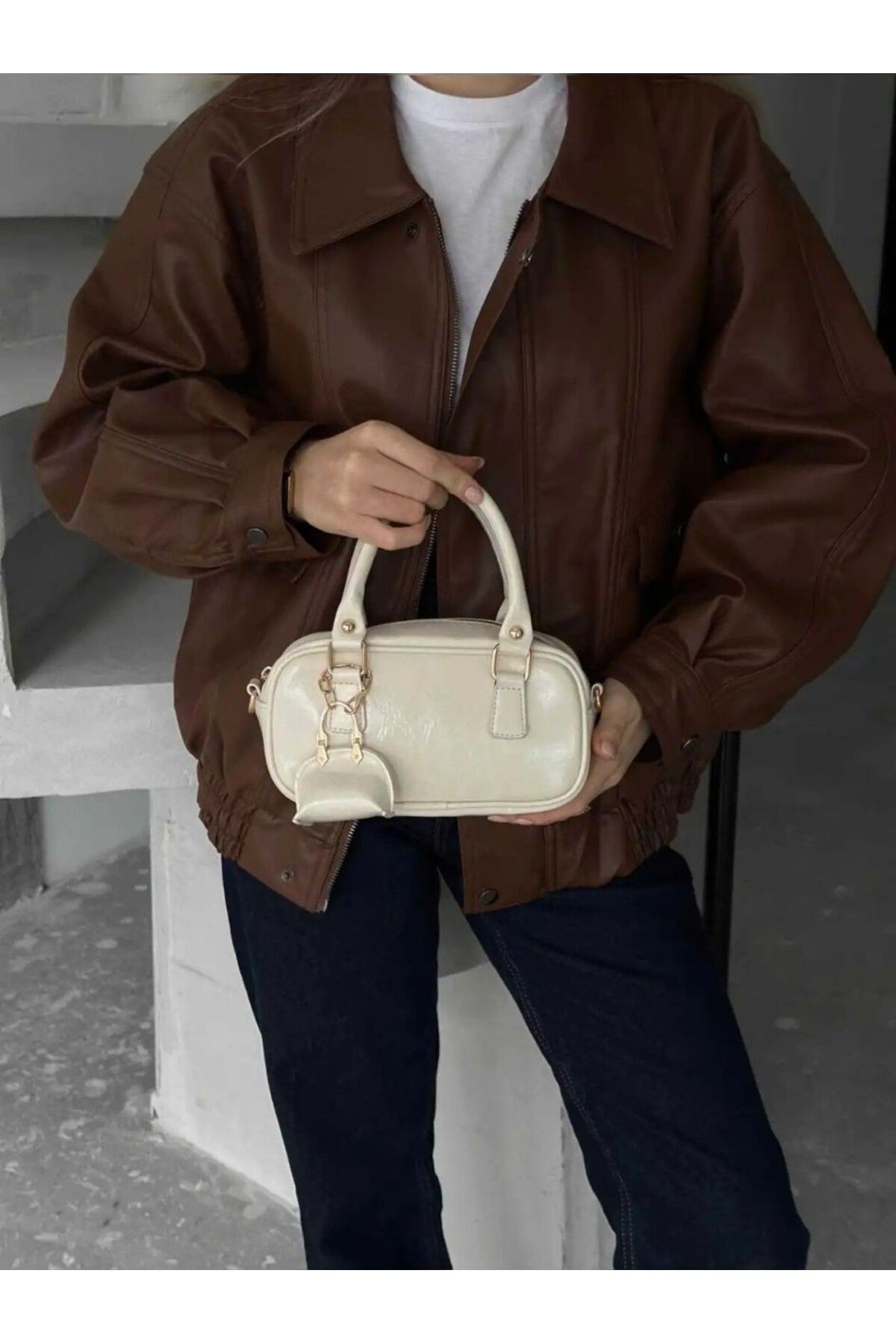 Butik ÉNVA - Charmlı Mini El Omuz Çantası -
