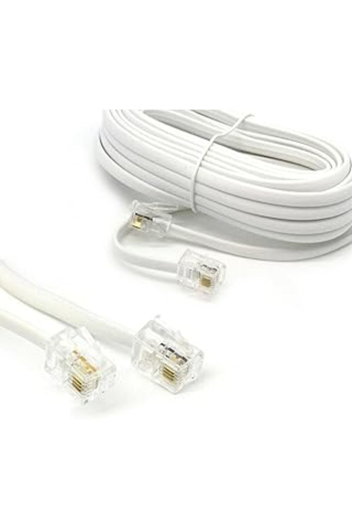 Qedii Byconners Telefon Kablo, Rj11 Bağlantı, 2 Pin Telefon Fax Kablosu (20 METRE)