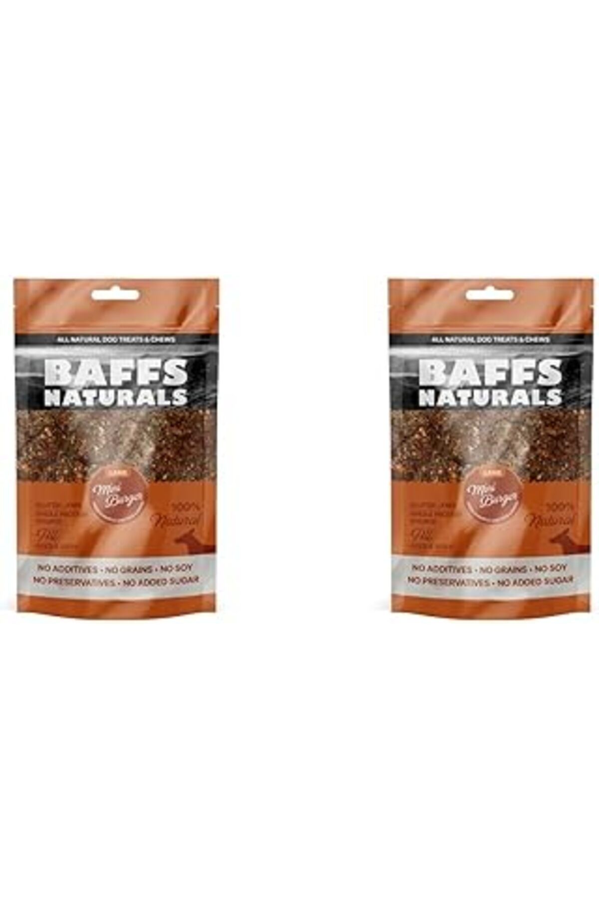 NETWORK ART Baffs Naturals Kuzu Mini Burger 100% Doğal Köpek Ödül Maması 100 Gr (100 Gr X 2 Adet)