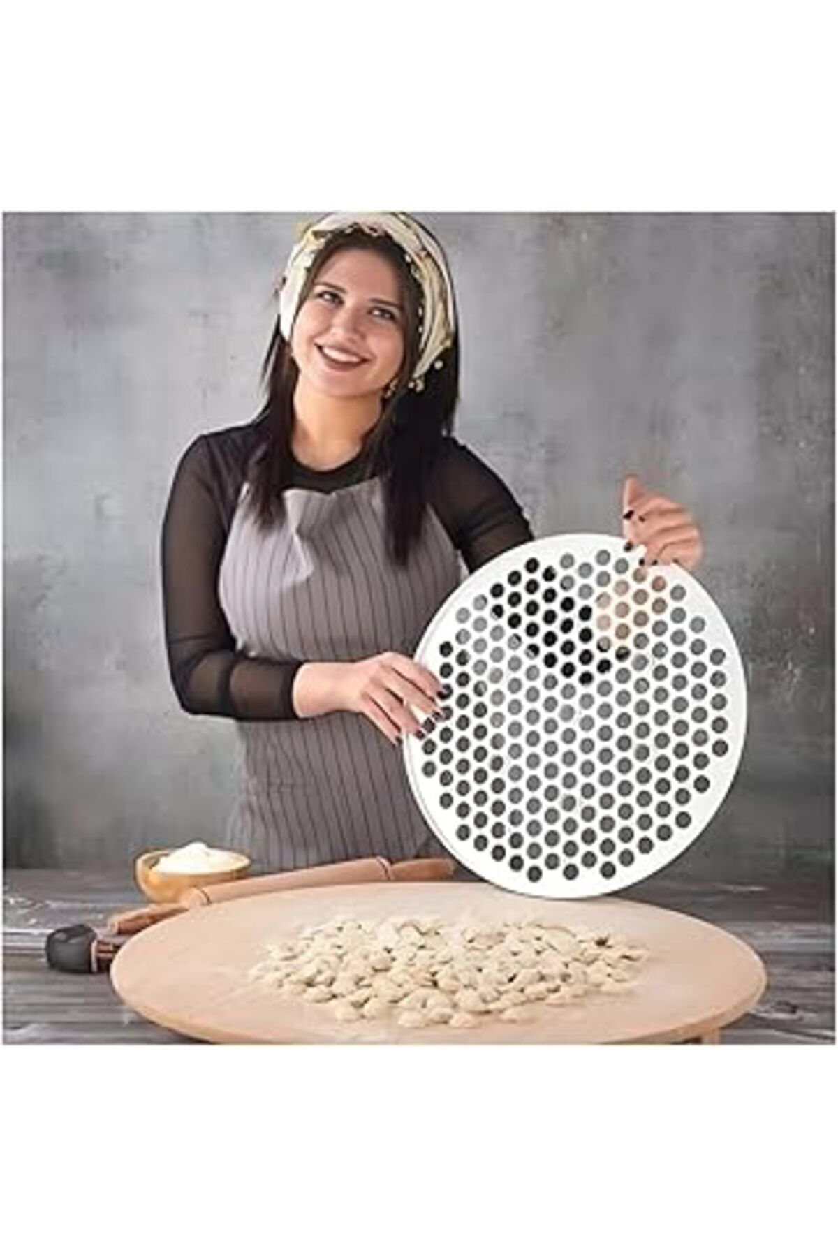NETWORK ART Petek Tasarımlı Mantı Kalıbı Pratik Kolay 61 Bölmeli Mantı Yapma Kalıbı Aleti Büyük 42 Cm