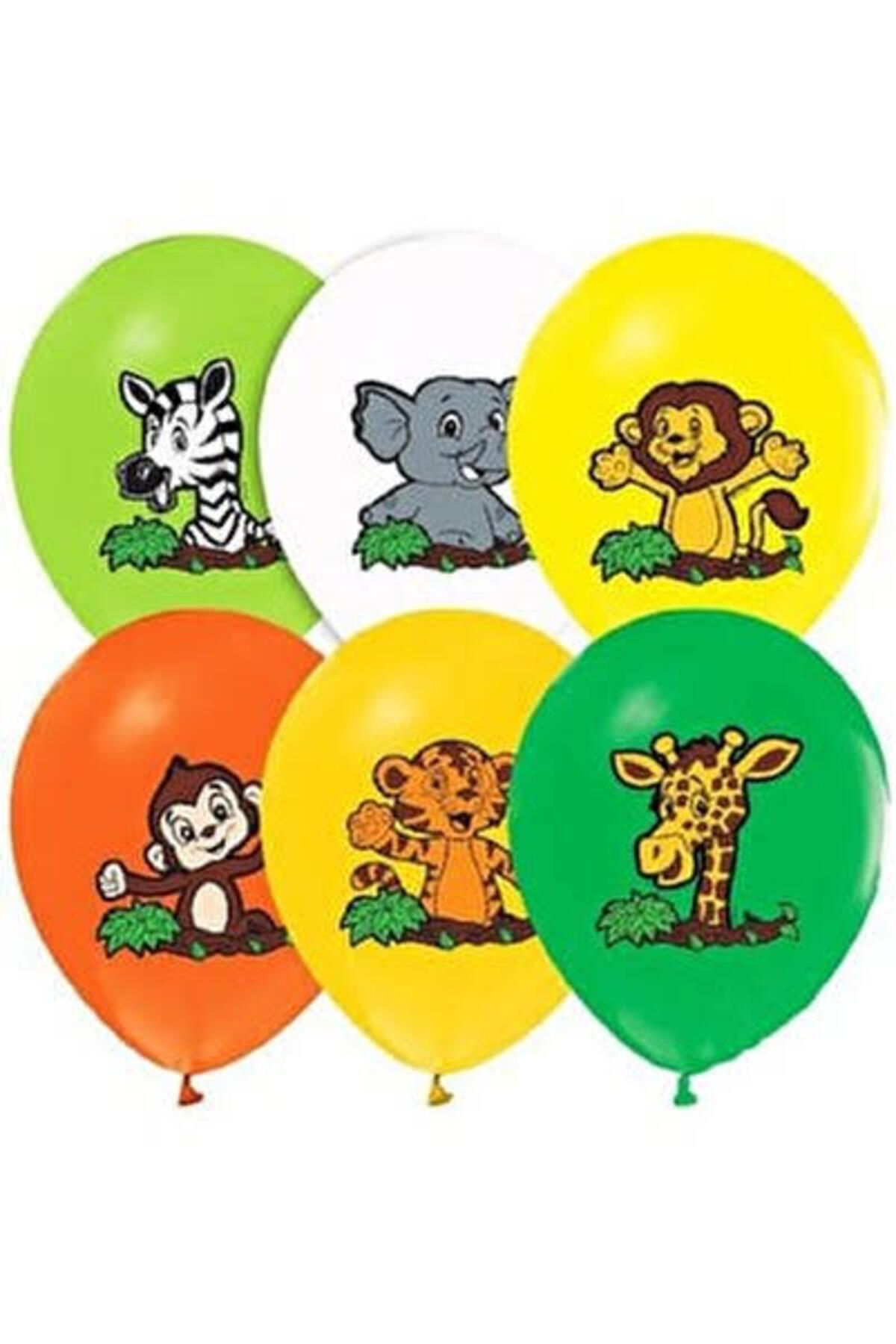 Baloncum Safari Temalı 12 Inç Baskılı Balon 5 Adet