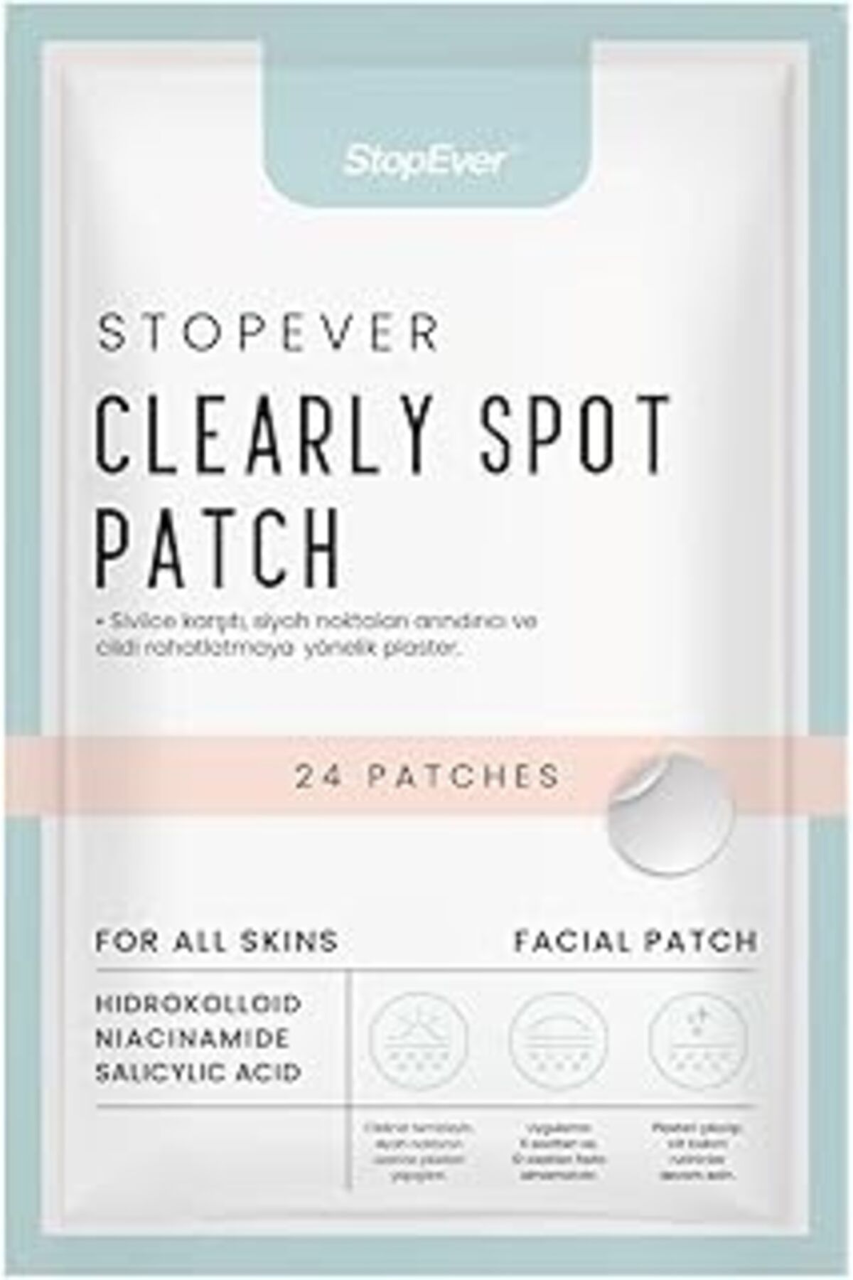 ASİTAN Stopever Clearly Spot Patch, Karşıtı Şeffaf Plaster | Şeffaf, Ultra Ince, Hidrokolloid Ni