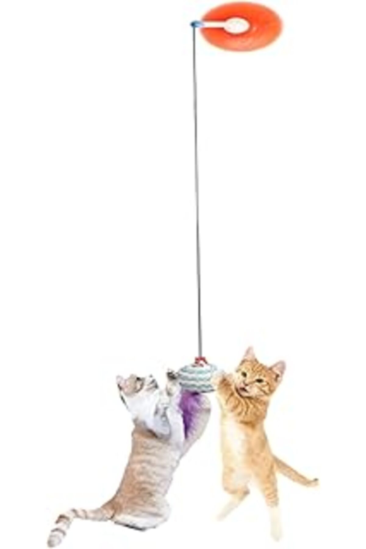 Mu Art Ahşap Tineke Vantuzlu Kedi Oltasi Kedi Oyuncaği