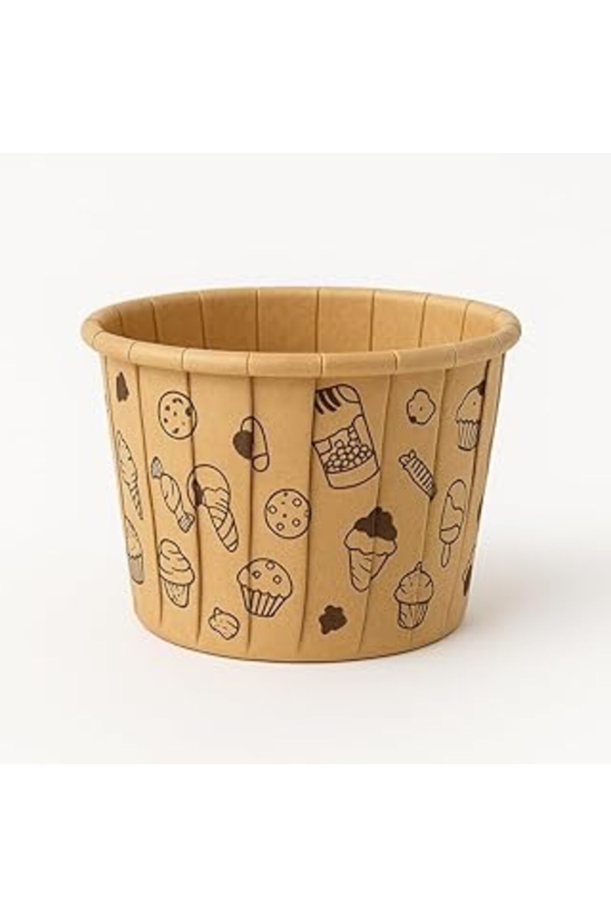 NETWORK ART Mallart® Kraft Tek Kullanımlık Muffin Kalıbı, 6,5X4 Cm, 12'Li Set, Airfryer Ve Fırın Uyumlu, Cupcak