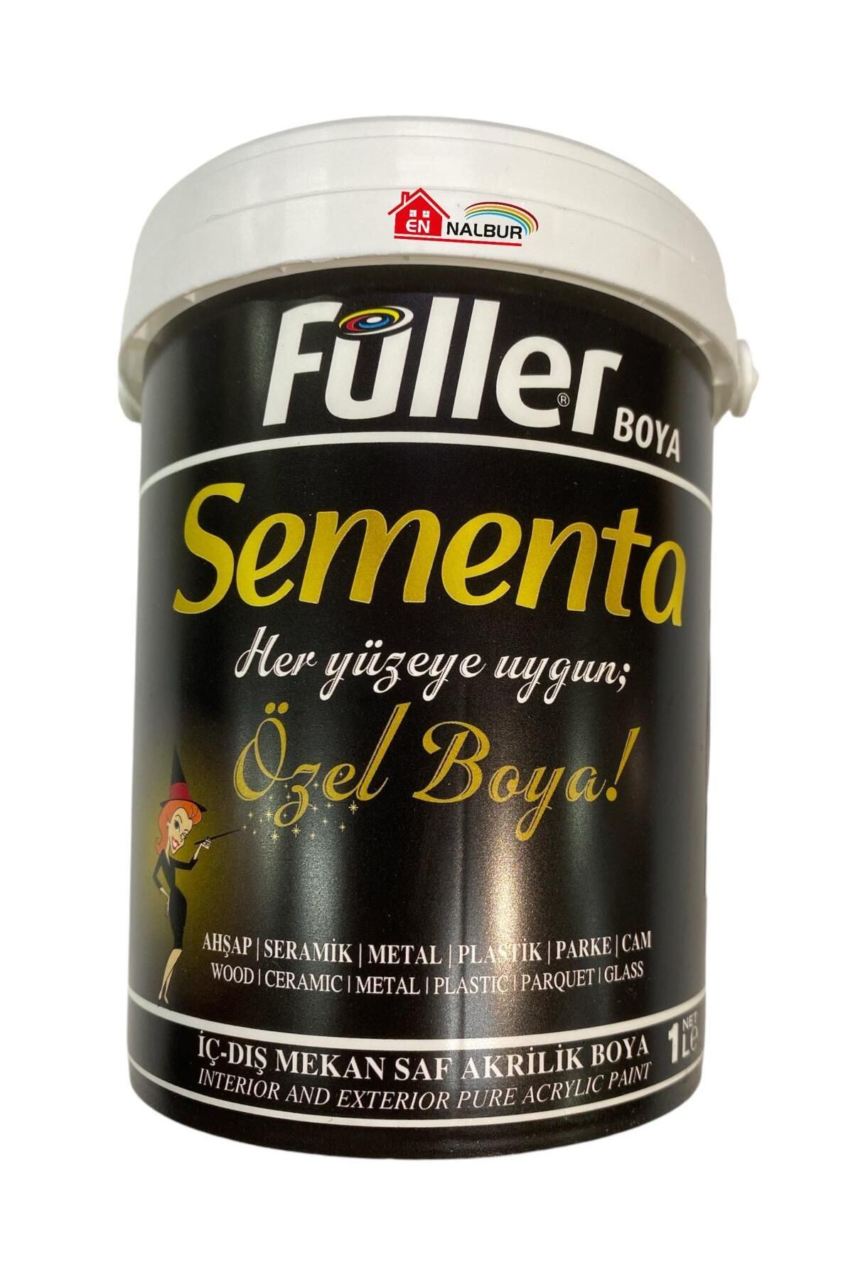 Ennalbur Sementa Özel Su Bazlı Saf Akrilik Boya 1 Litre Bej Beyaz