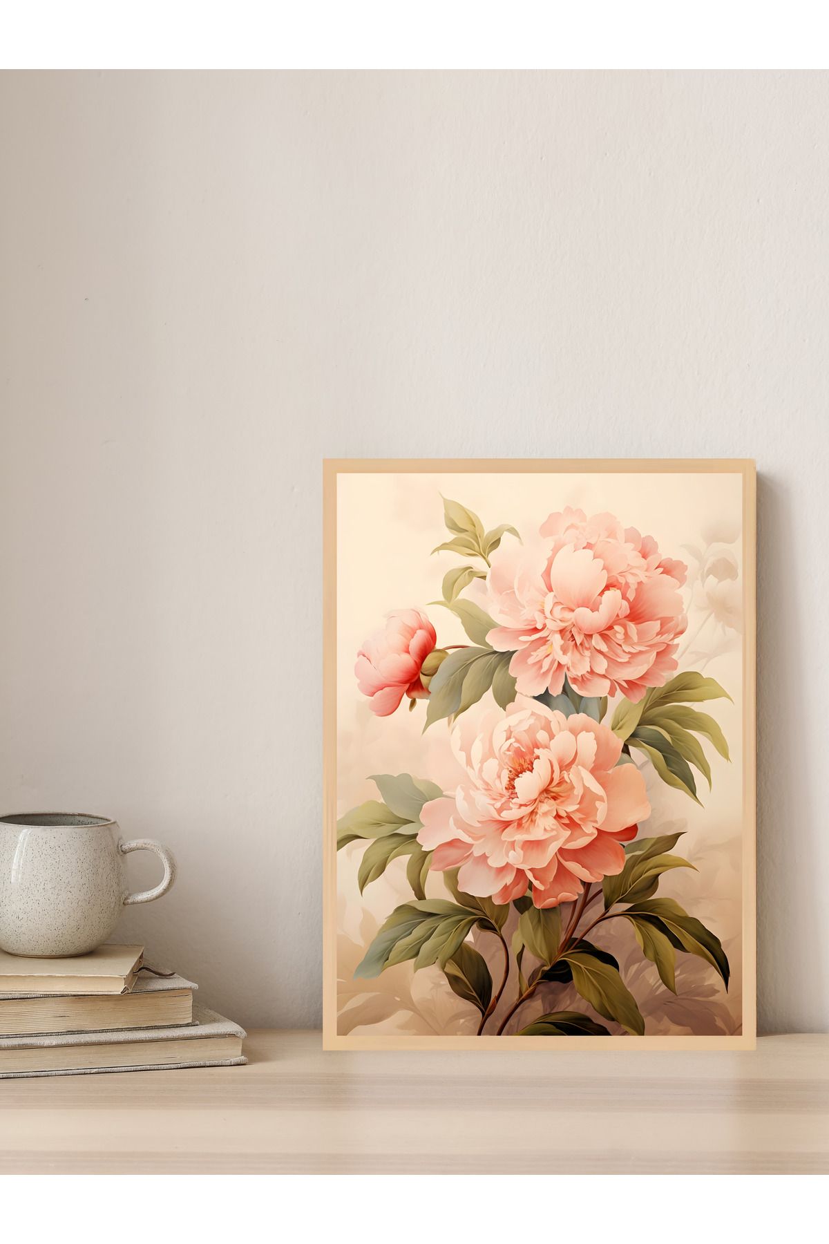 Tuba Decor Tek parça Ahşap Çerçeve Görünümlü MDF Tablo