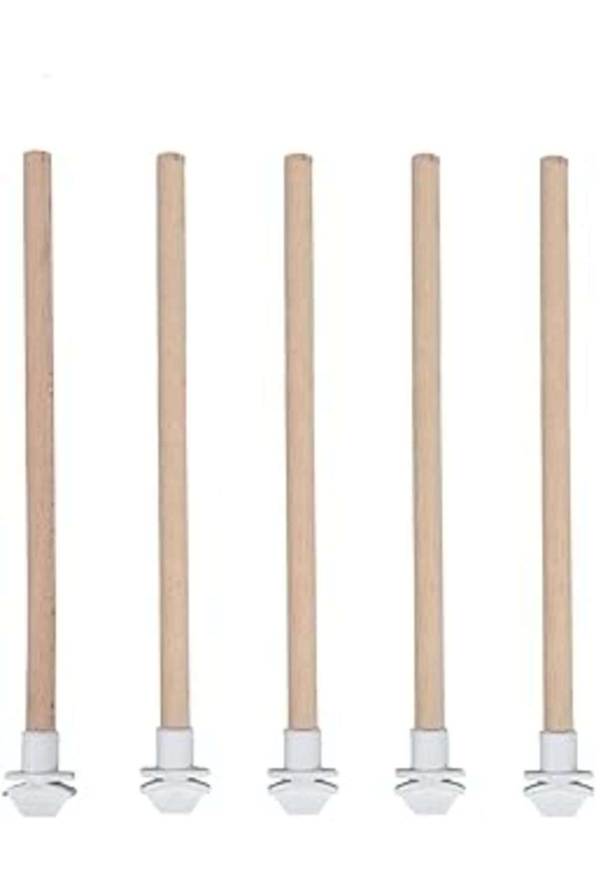 Mu Art Ahşap 5'Li Pürüzsüz Ahşap Kuş Tüneği - 25 Cm