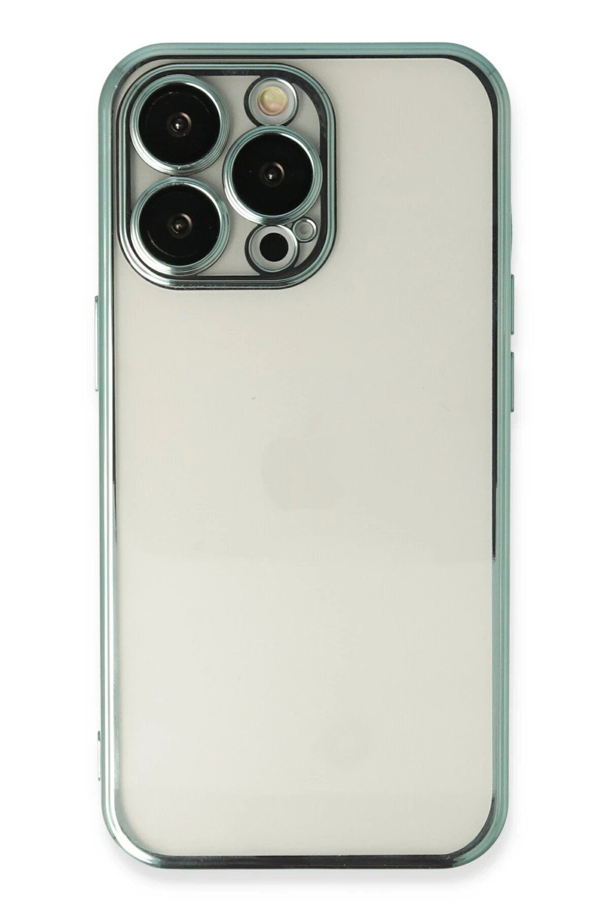 Toptan Bulurum iPhone 14 Pro Max Kılıf Lensli Silikon - Yeşil