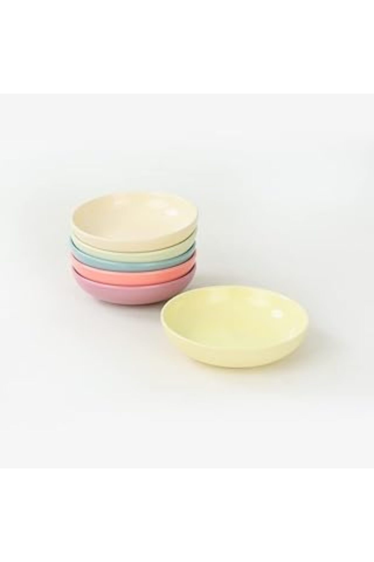 ASİTAN Keramika Rainbow Soft Halka Çerezlik/Sosluk 13 Cm 6 Adet 110/550