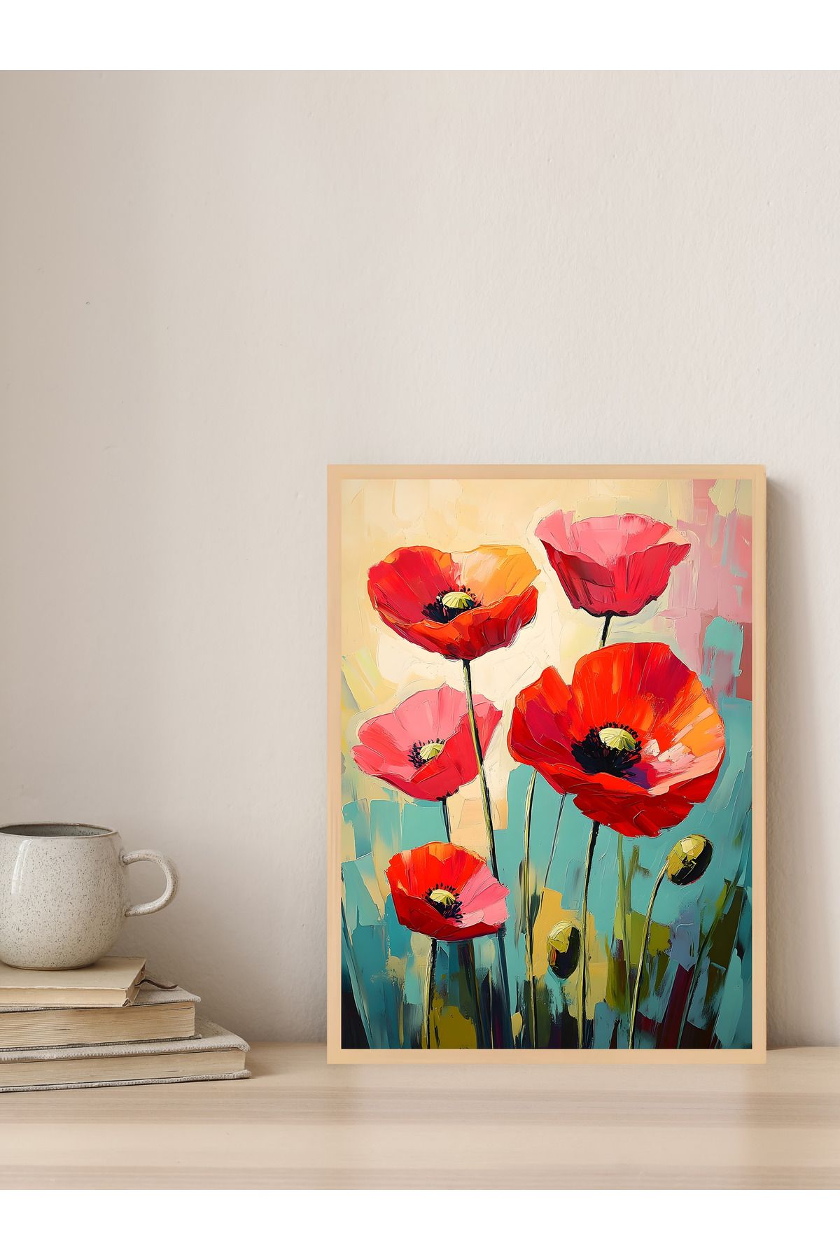Tuba Decor Tek parça Ahşap Çerçeve Görünümlü MDF Tablo