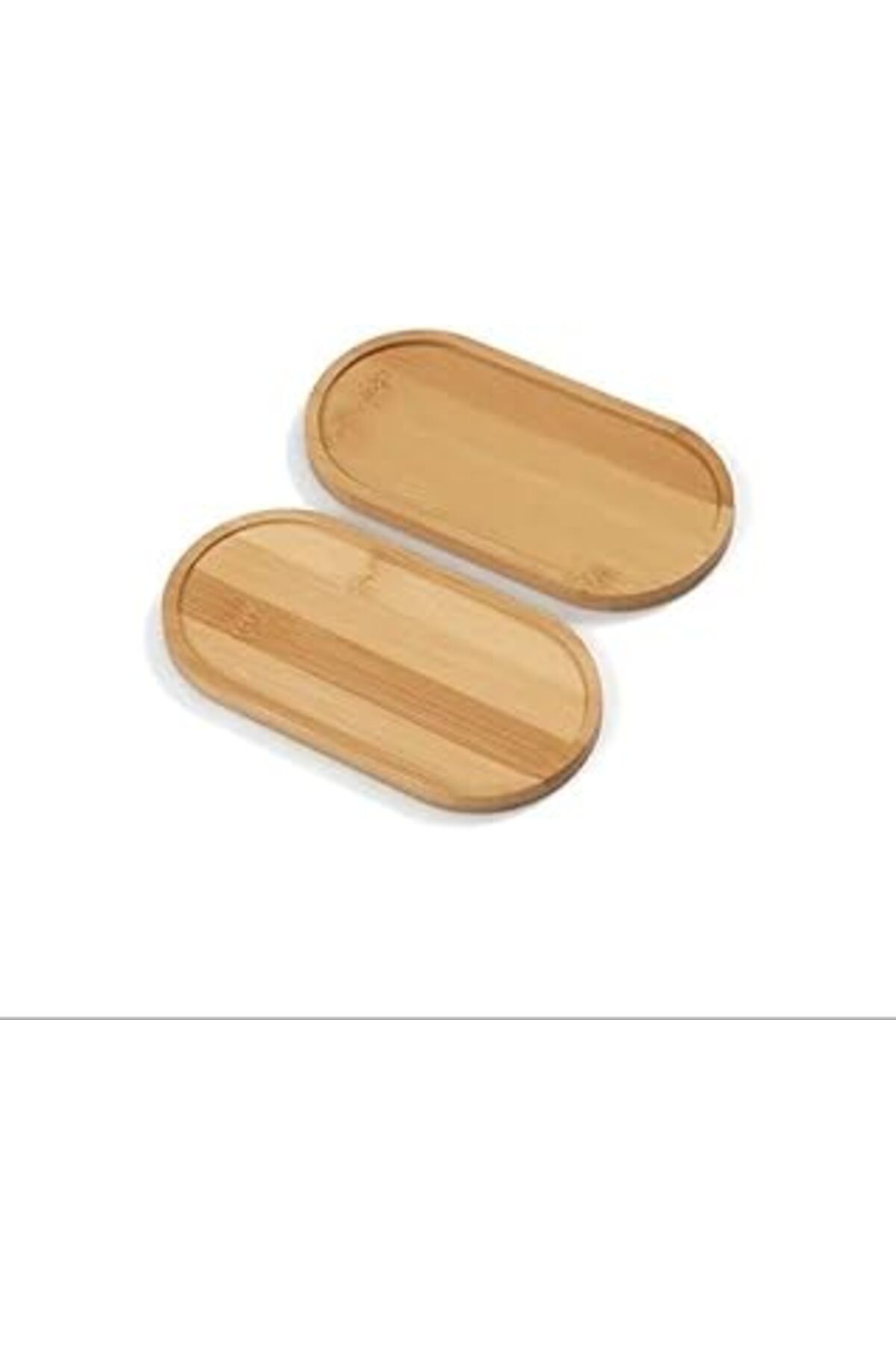 Mu Art Ahşap Bambu Yağlık Şişesi Altlığı, Mutfak Yağdanlık Koyma Standı, Şık Tasarım Yağlık Altlık 2 Adet (Oval)