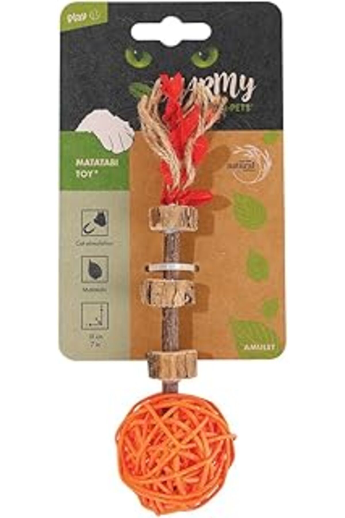 ASİTAN M-Pets Charmy Amulet Matatabi Kedi Oyuncağı Turuncu