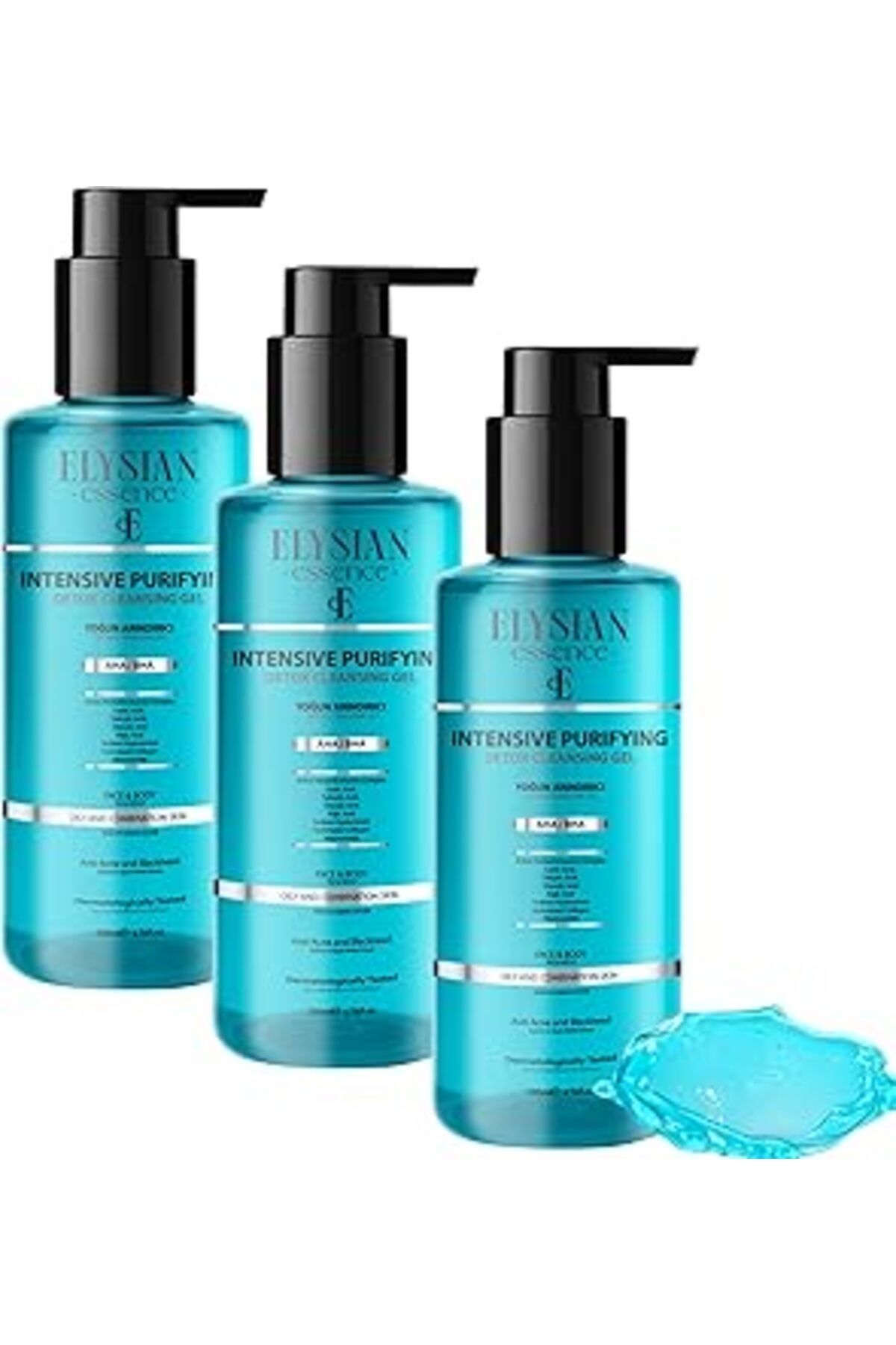 Mu Art Ahşap Elysian Essence Yoğun Arındırıcı Detoks Yüz Temizleme Jeli 3'Lü Set - Ve Siyah Nokta Karşıt