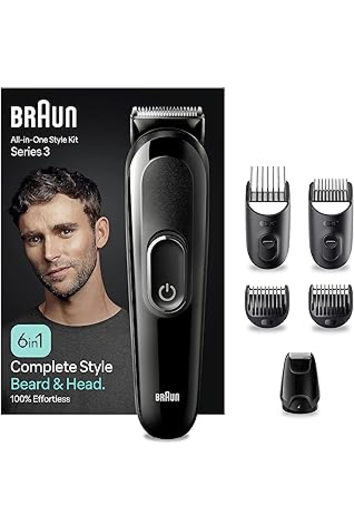 Qedii Braun Series 3 Mgk3420 Hepsi Bir Arada Şekillendirme Seti, 6’Sı 1 Arada Erkek Bakım Kiti