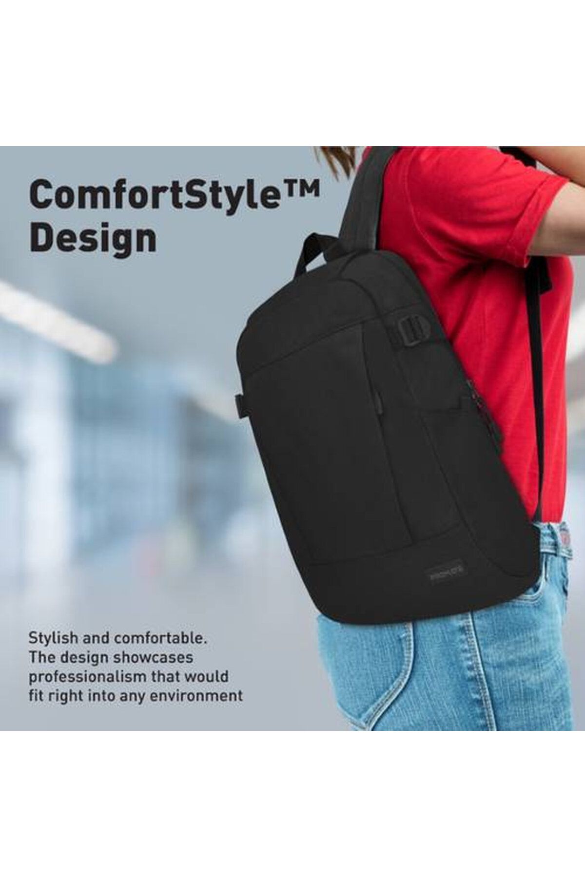 Promate-Foldable Computer Stand for 10-17" Computers + Wired Keyboard and Mouse + 15.6" Backpack 6