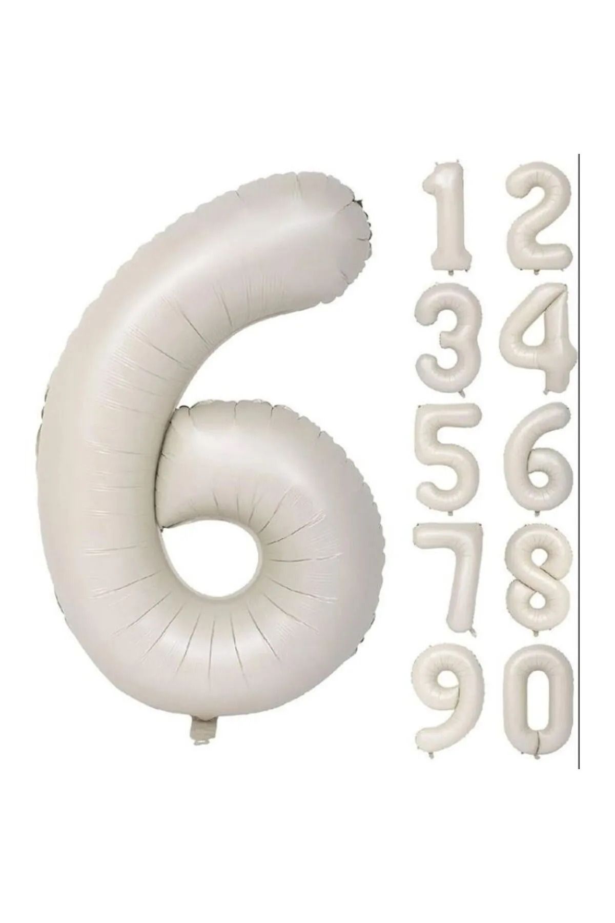 Baloncuu Folyo Balon 6 Helyum Balon 76 Cm Krem Renk Bej Renk