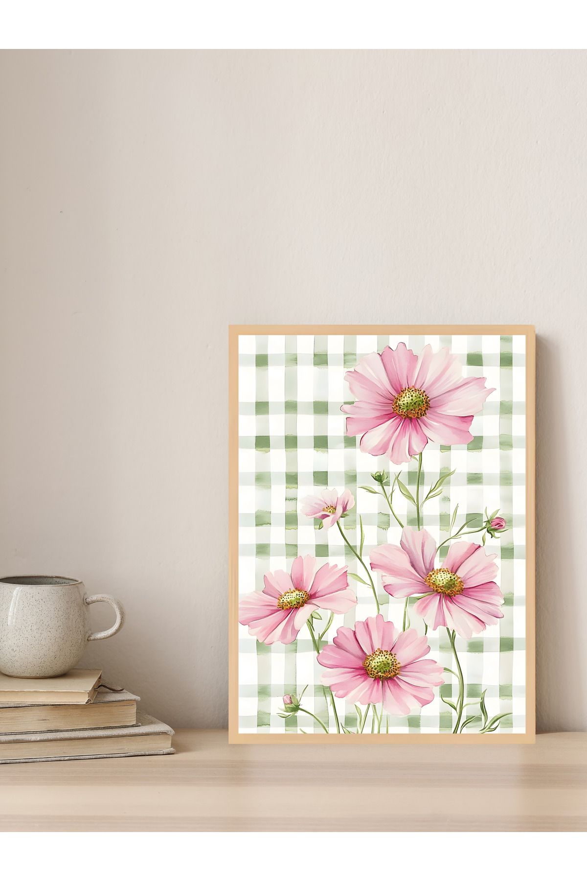 Tuba Decor Tek parça Ahşap Çerçeve Görünümlü MDF Tablo