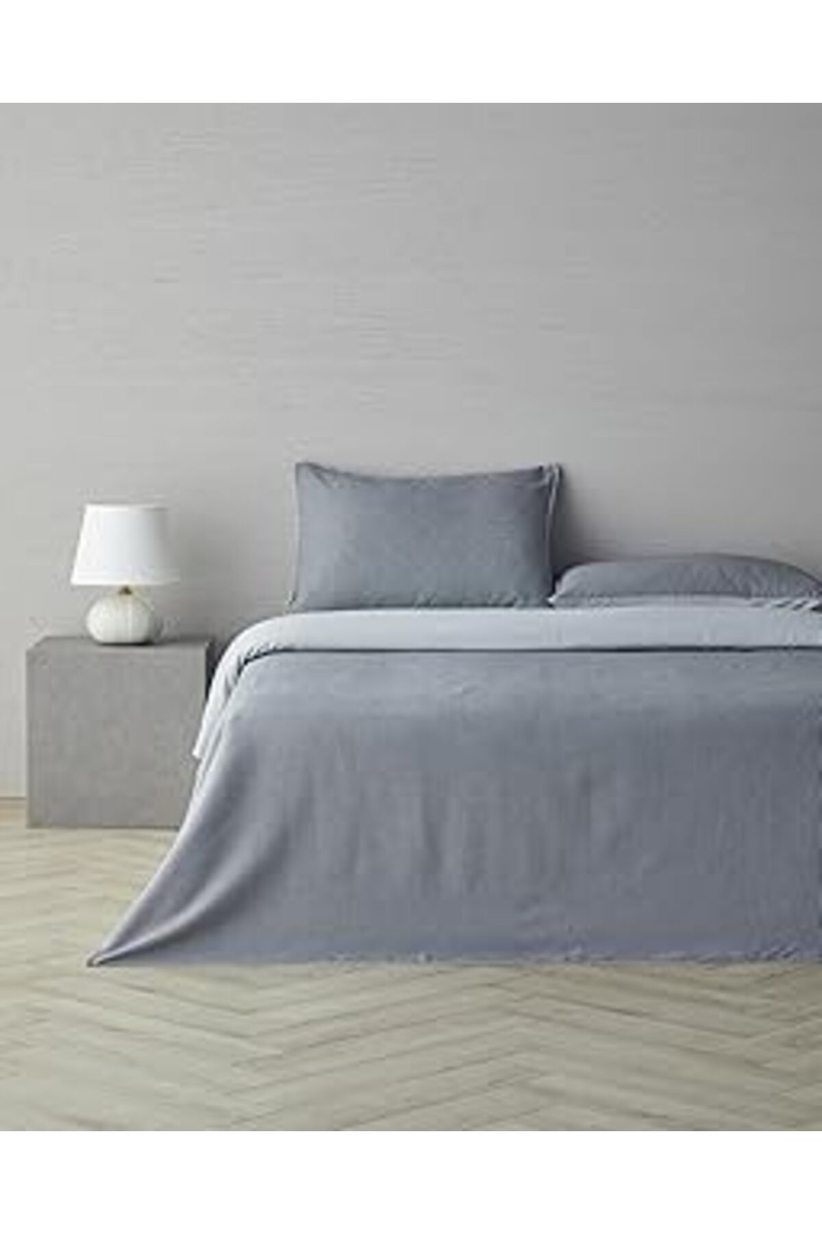 Qedii English Home Pied De Poule İpliği Boyalı King Size Nevresim Takımı 240X220 Cm Siyah