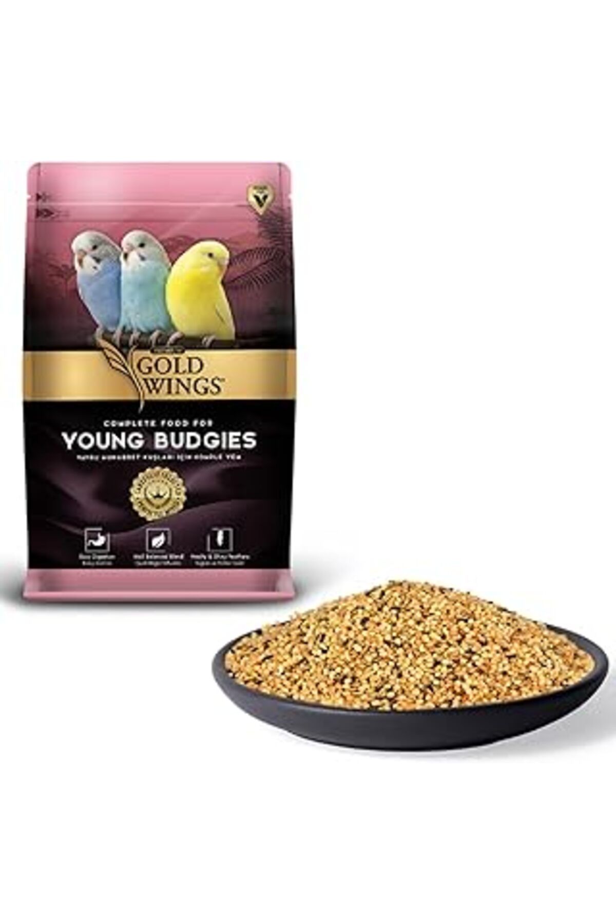 Mu Art Ahşap Gold Wings Premium Yavru Muhabbet Kuşu Yemi 1 Kg