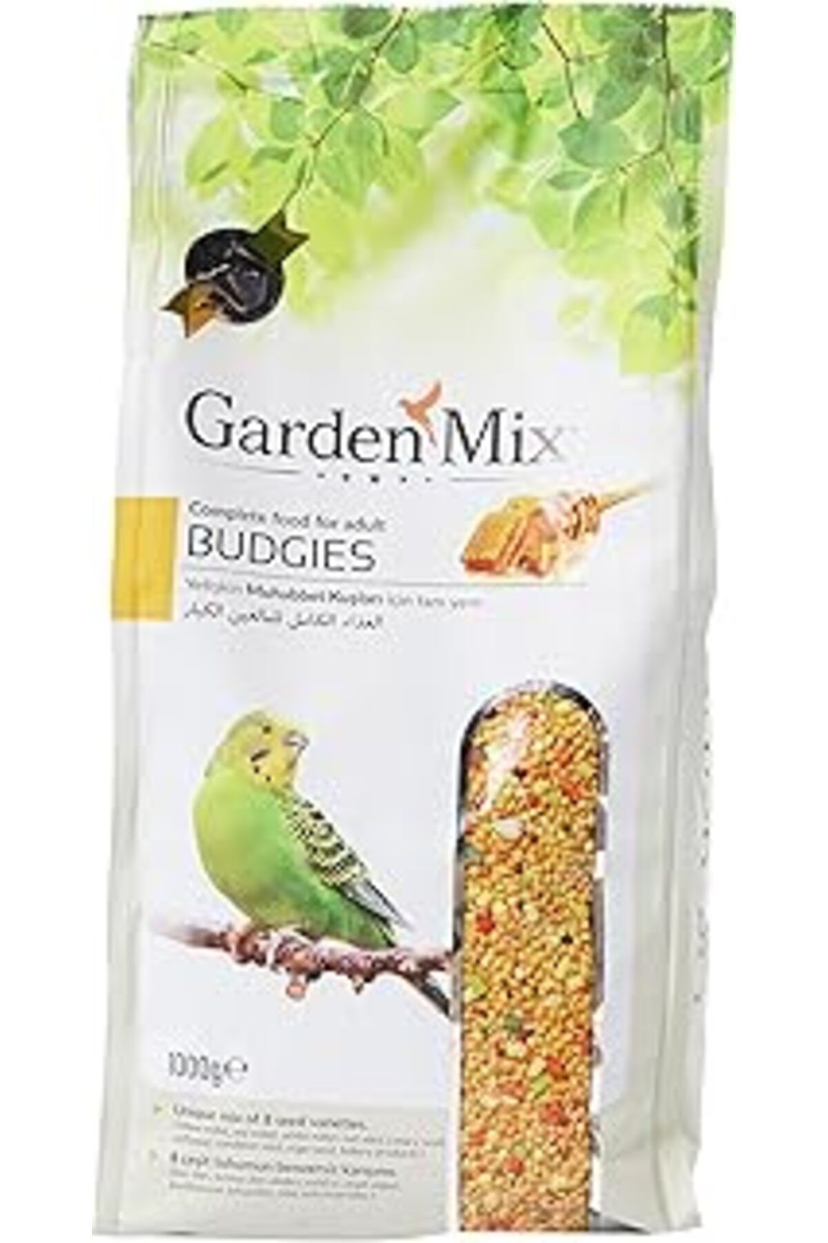 Mu Art Ahşap Gardenmix Platin Ballı Muhabbet Kuş Yemi, 1 Kg