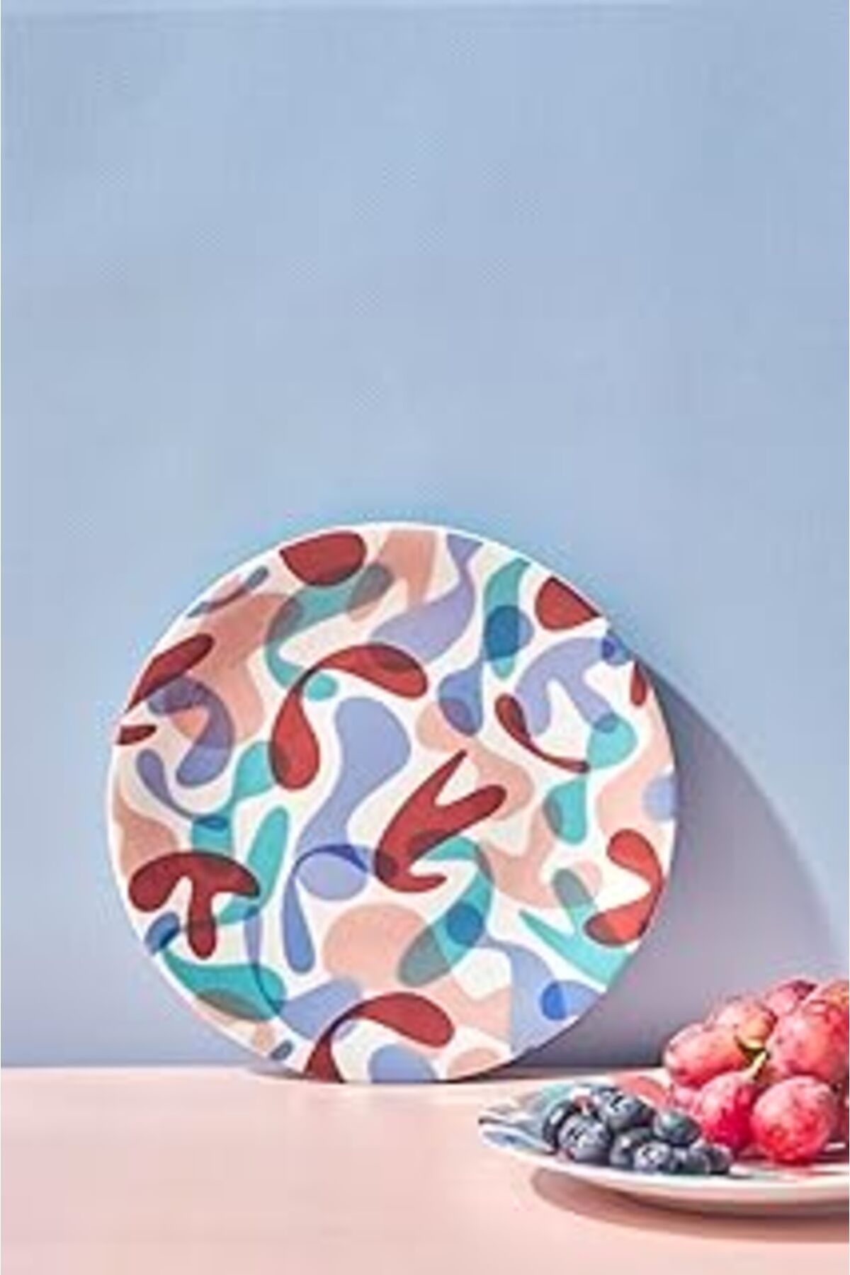 Mu Art Ahşap Porselen Yum 2 Parça 21 Cm Pasta Tabağı Pembe