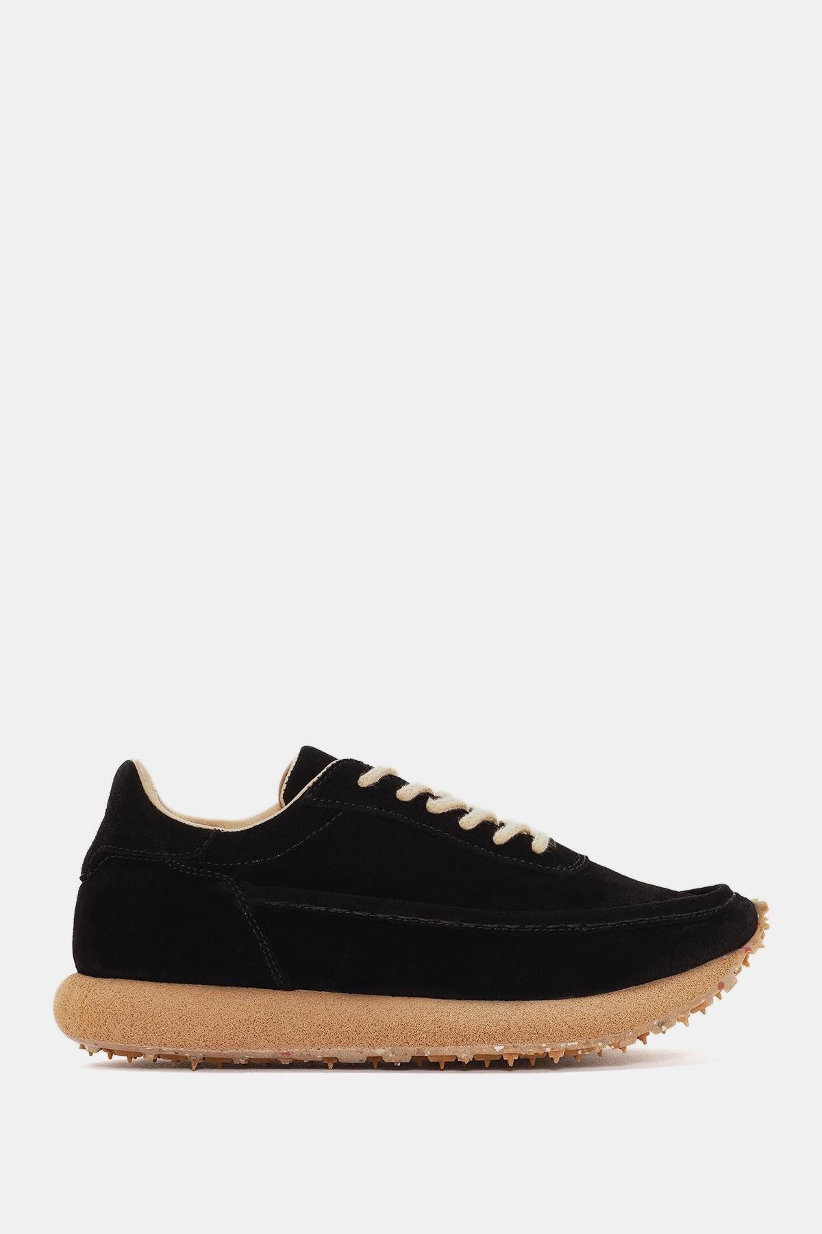 Bestyle Ridley Kadın Siyah Gerçek Süet Deri Sneaker