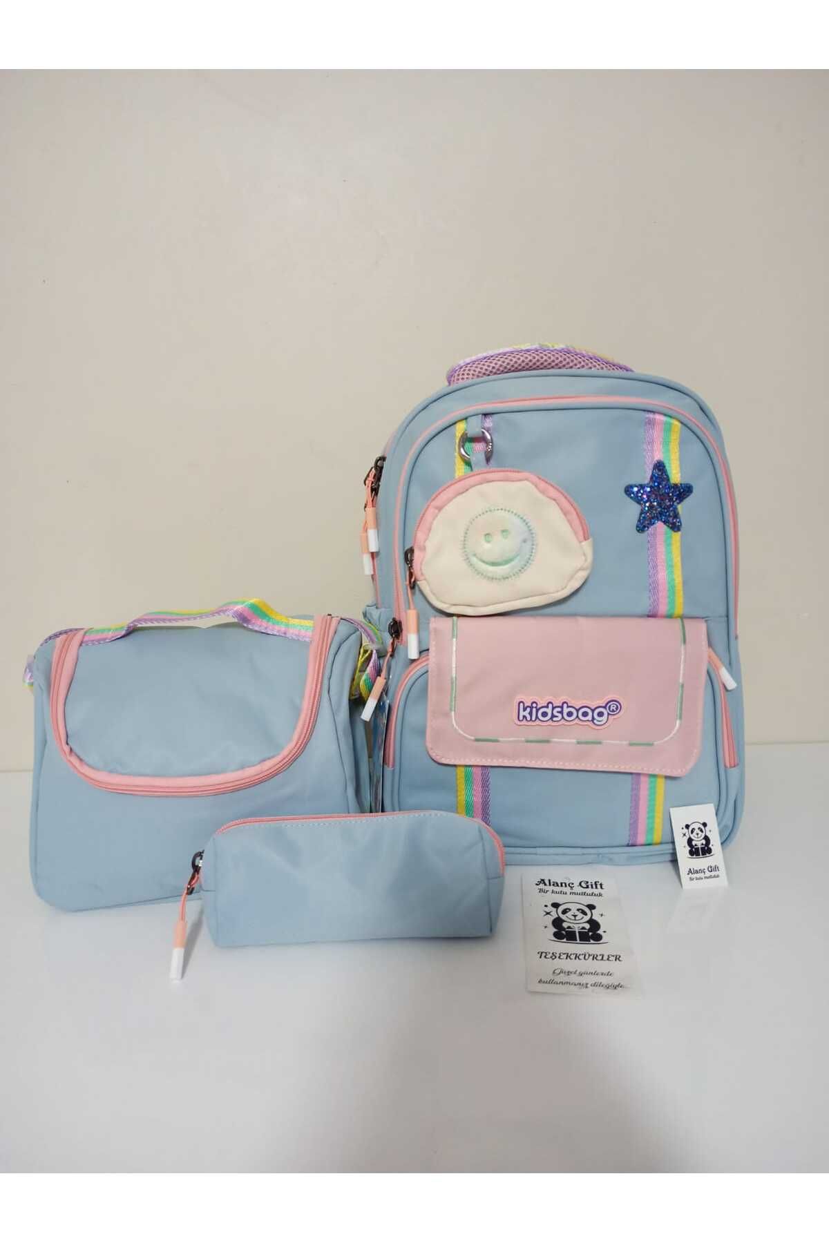 great bags Kawaii Kore Model Lüks Kız Çocuk Ortopedik İlkokul Sırt Çantası Folyolu Beslenme + Kalemlik