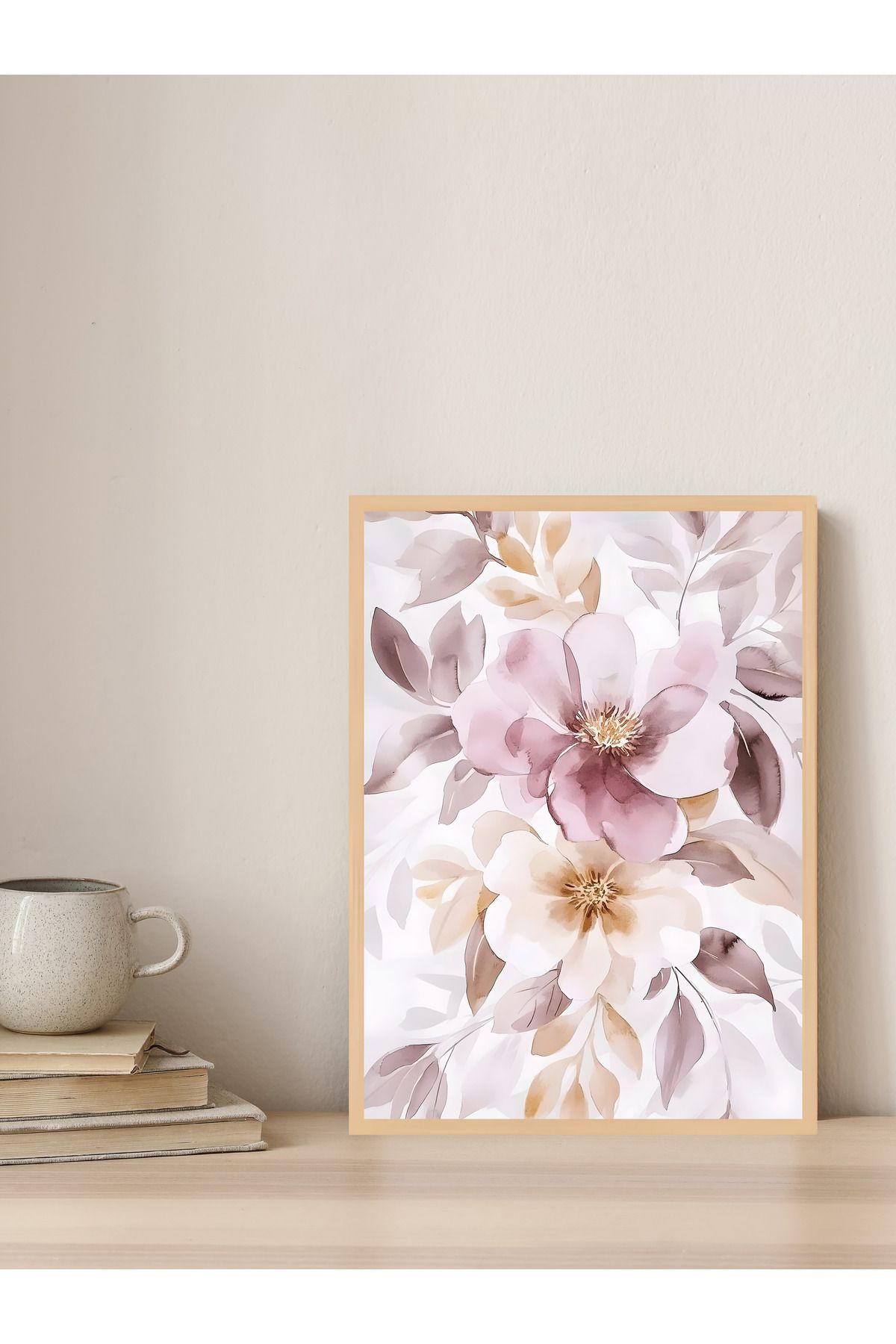 Tuba Decor Tek parça Ahşap Çerçeve Görünümlü MDF Tablo