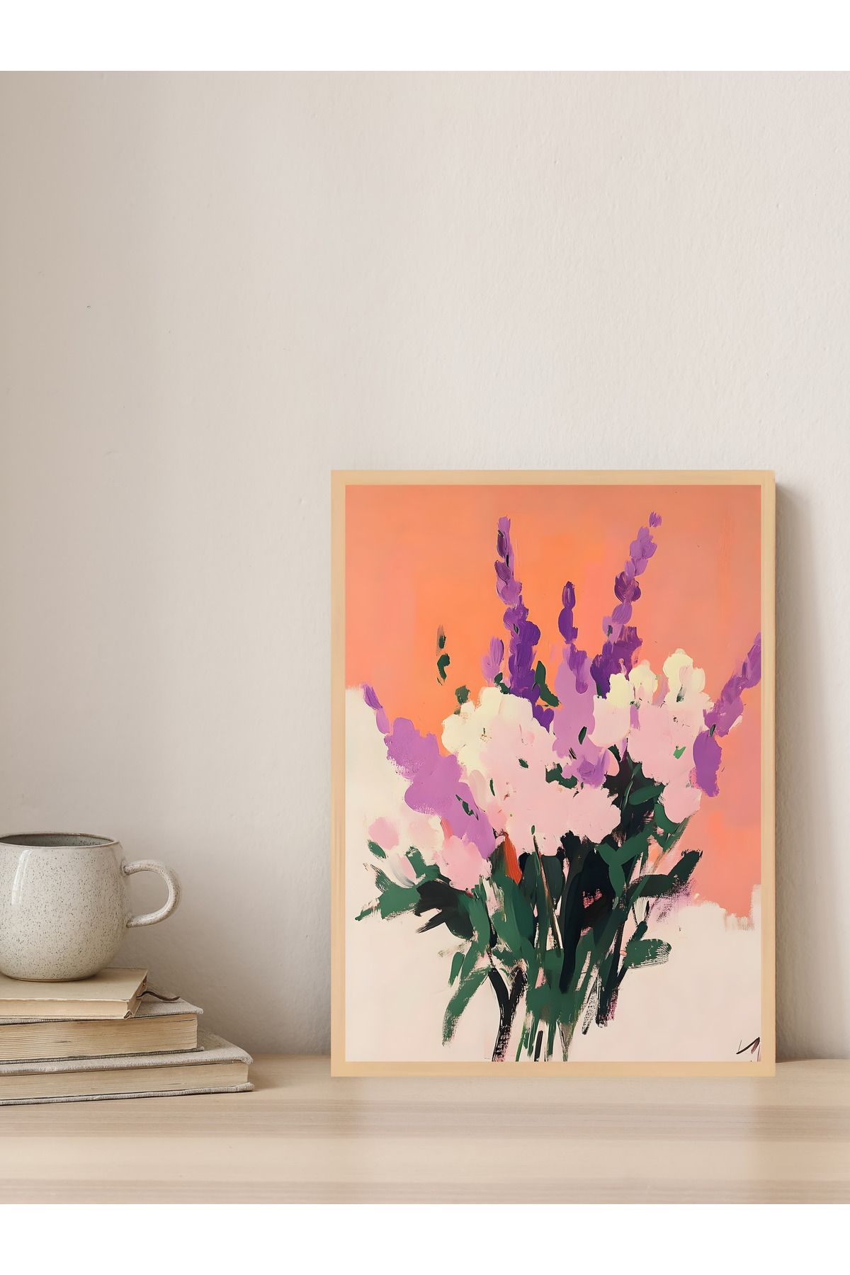 Tuba Decor Tek parça Ahşap Çerçeve Görünümlü MDF Tablo